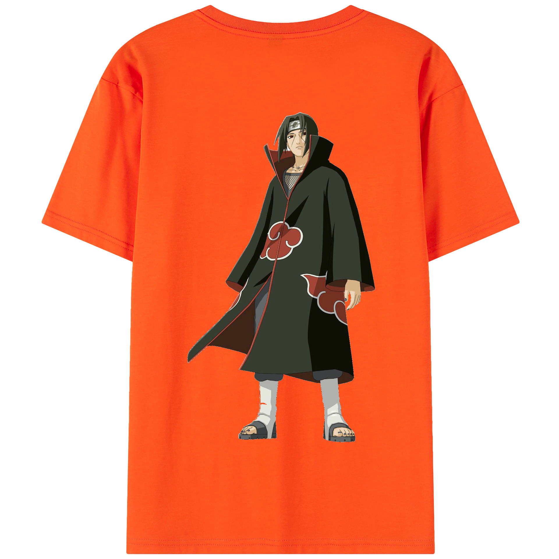 （画像用） NARUTO -ナルト- うちは イタチ Uchiha Itachi 綿100％半袖Tシャツ（背面プリント）