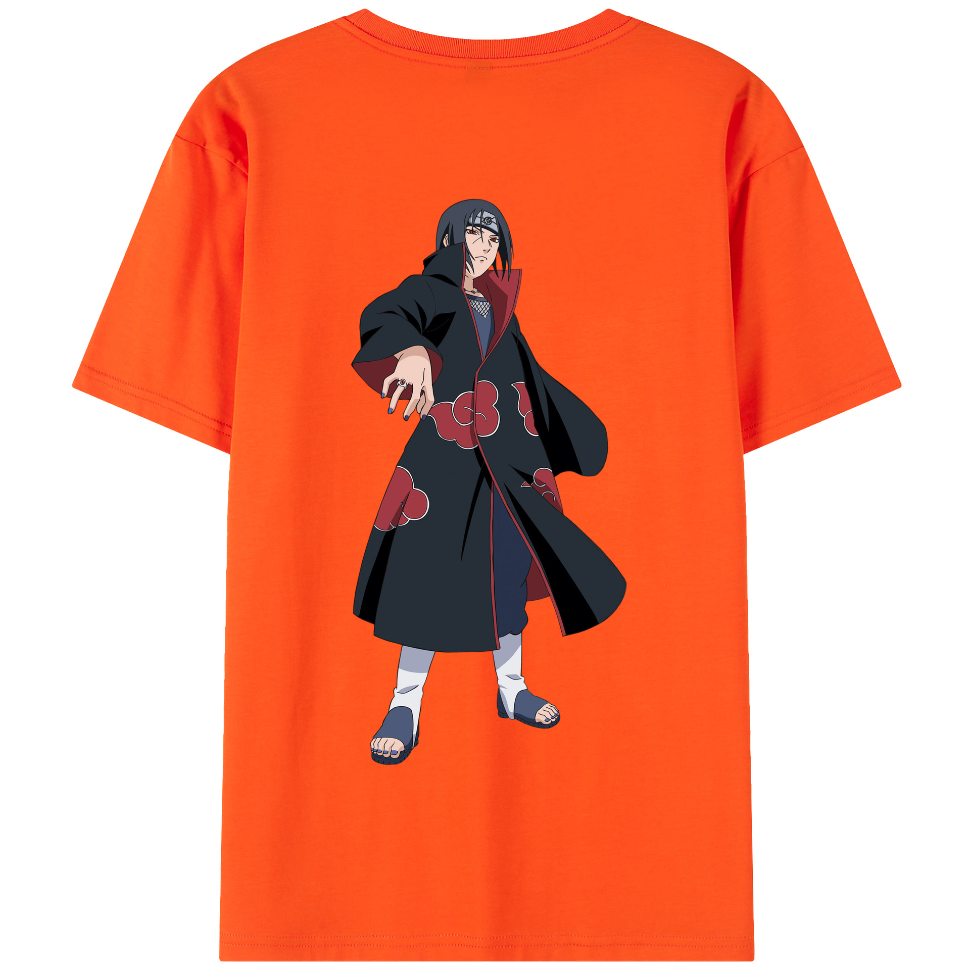 （画像用） NARUTO -ナルト- うちは イタチ Uchiha Itachi 綿100％半袖Tシャツ（背面プリント）