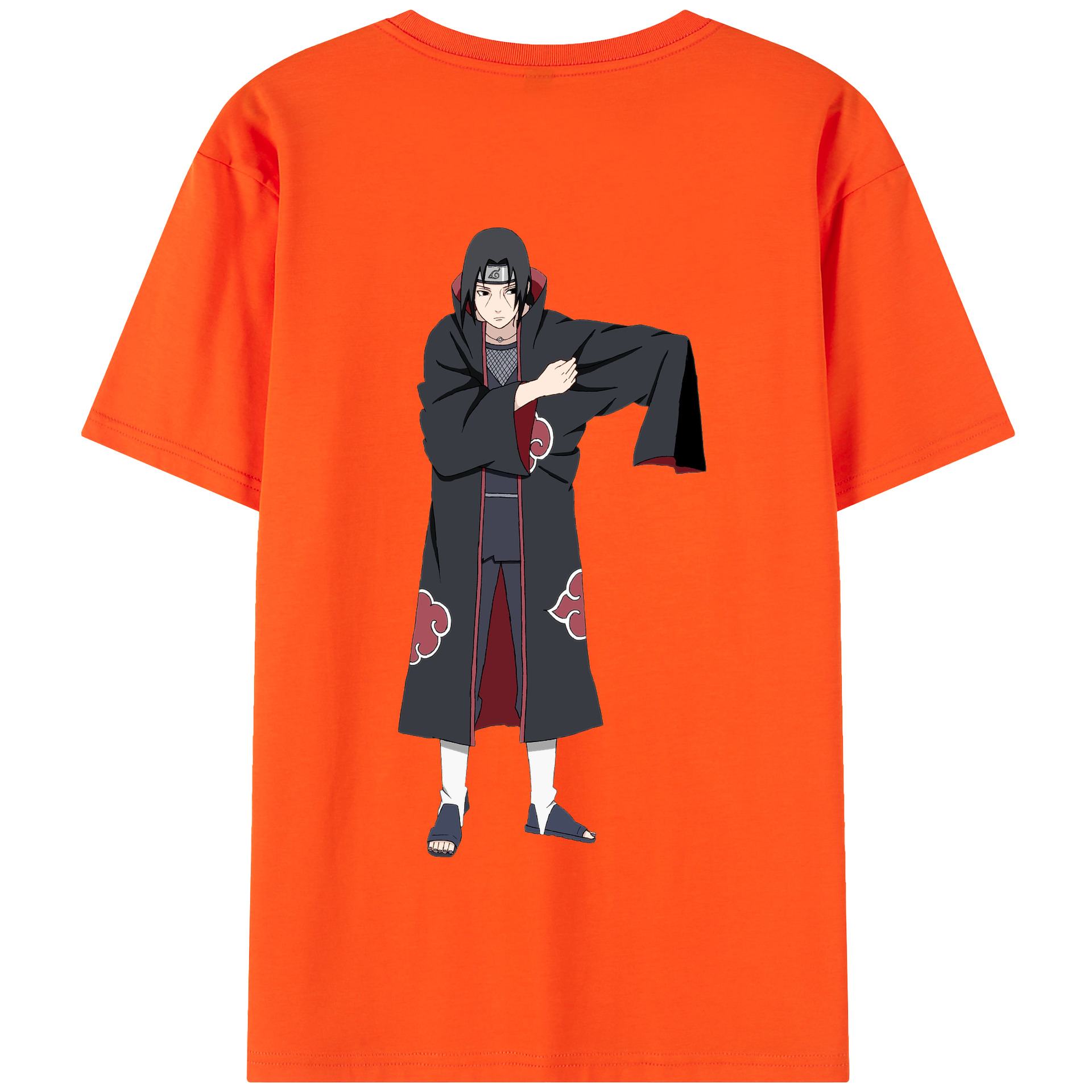 （画像用） NARUTO -ナルト- うちは イタチ Uchiha Itachi 綿100％半袖Tシャツ（背面プリント）