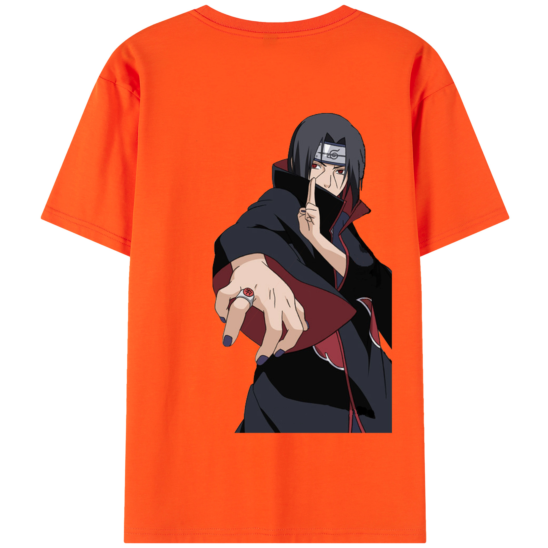 （画像用） NARUTO -ナルト- うちは イタチ Uchiha Itachi 綿100％半袖Tシャツ（背面プリント）