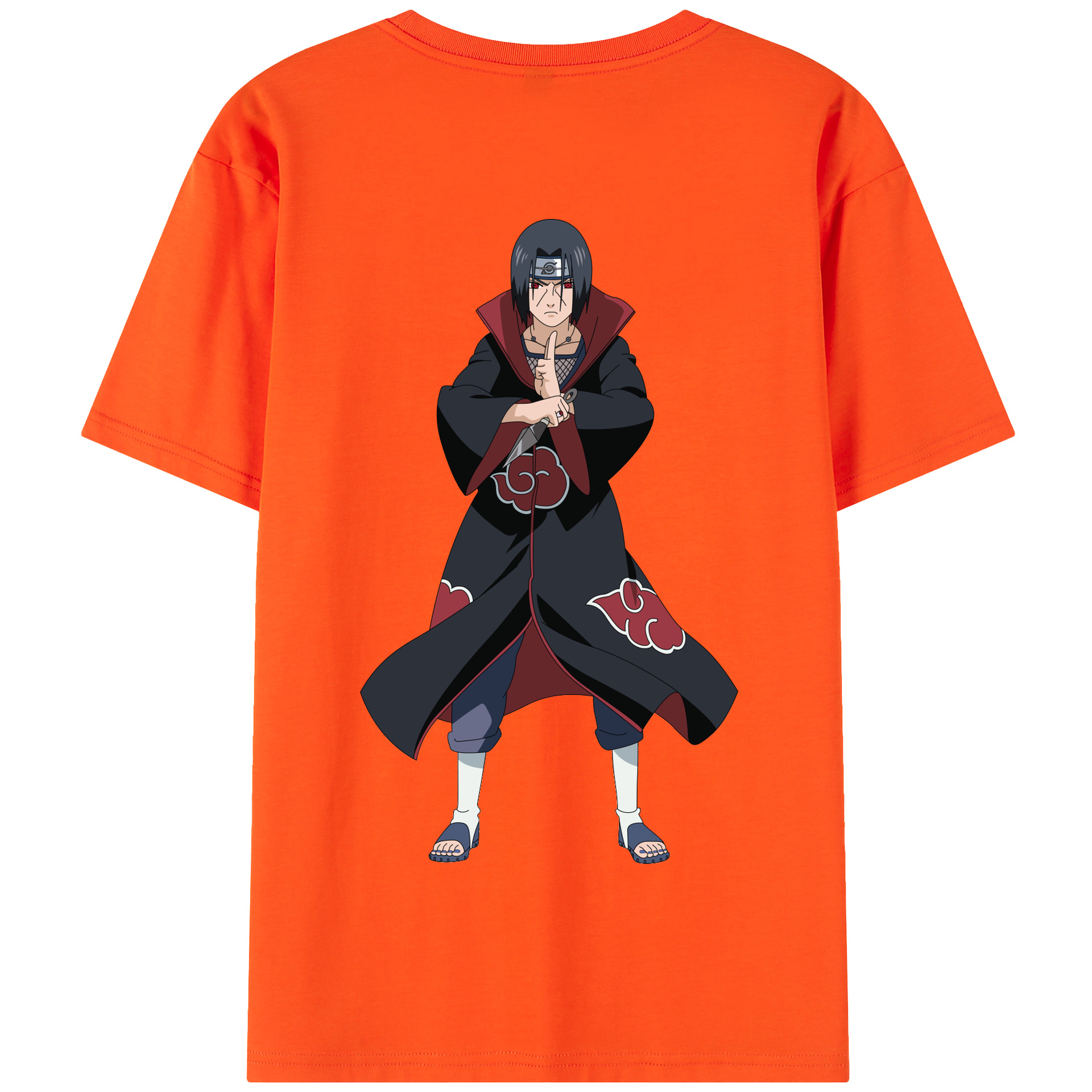 （画像用） NARUTO -ナルト- うちは イタチ Uchiha Itachi 綿100％半袖Tシャツ（背面プリント）
