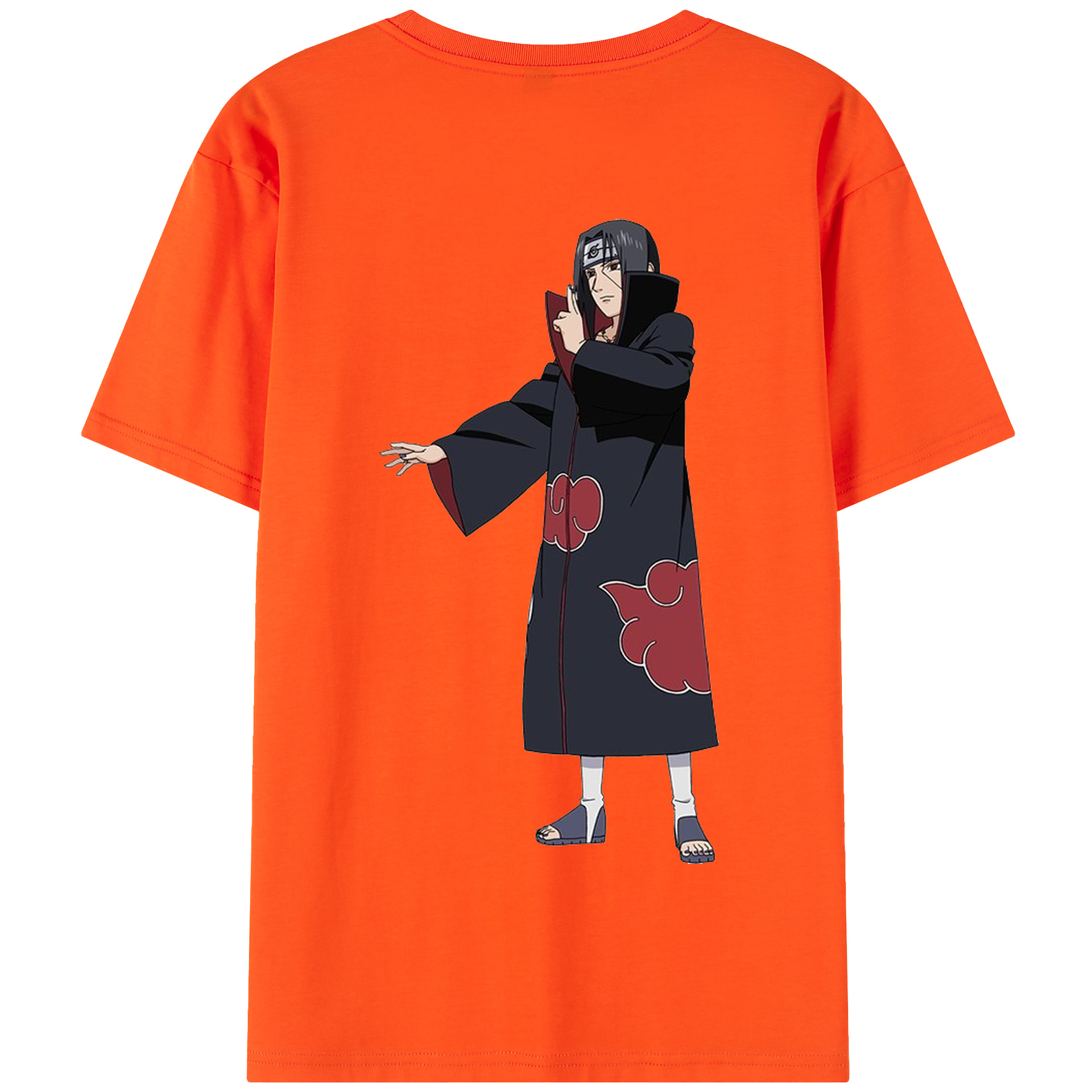 （画像用） NARUTO -ナルト- うちは イタチ Uchiha Itachi 綿100％半袖Tシャツ（背面プリント）