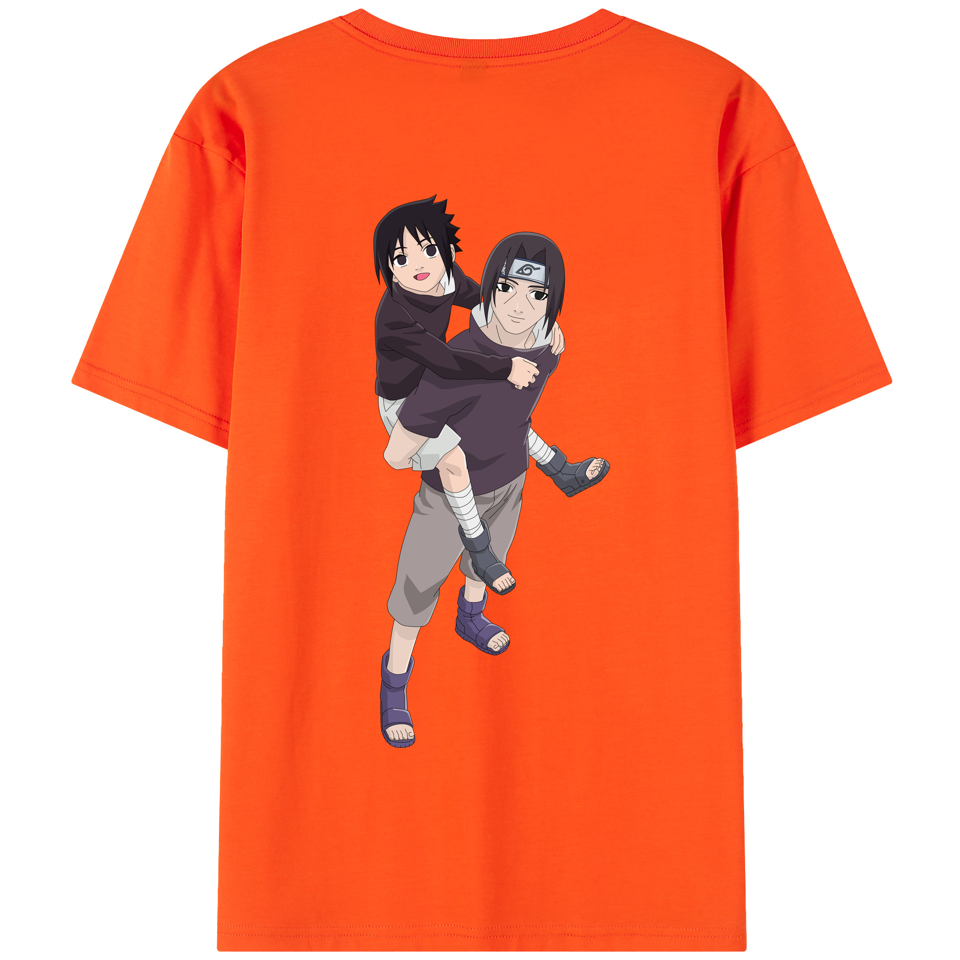 （画像用） NARUTO -ナルト- うちは イタチ Uchiha Itachi 綿100％半袖Tシャツ（背面プリント）