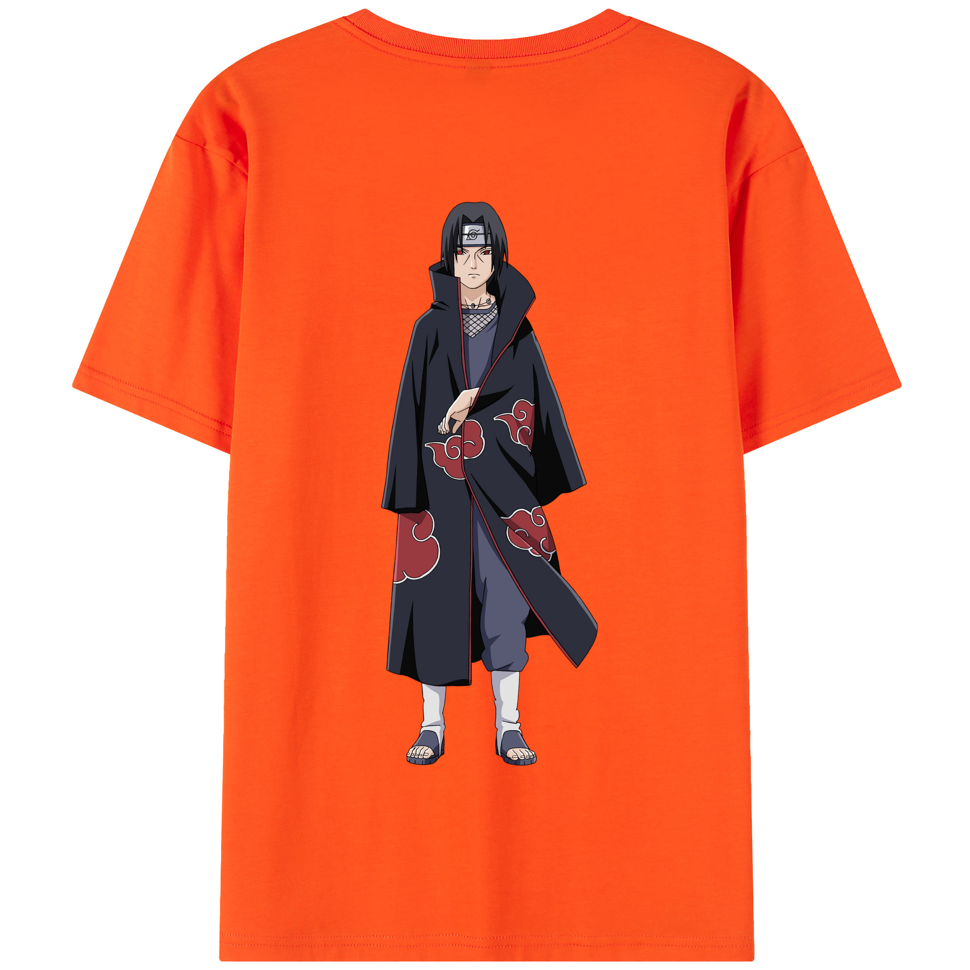 （画像用） NARUTO -ナルト- うちは イタチ Uchiha Itachi 綿100％半袖Tシャツ（背面プリント）
