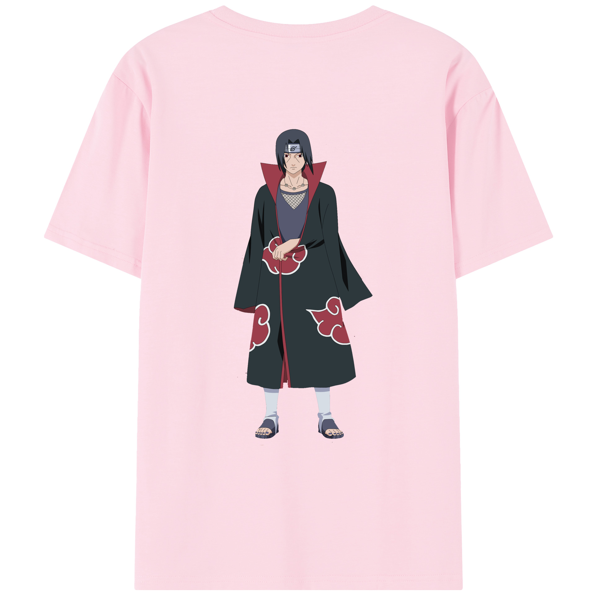 （画像用） NARUTO -ナルト- うちは イタチ Uchiha Itachi 綿100％半袖Tシャツ（背面プリント）