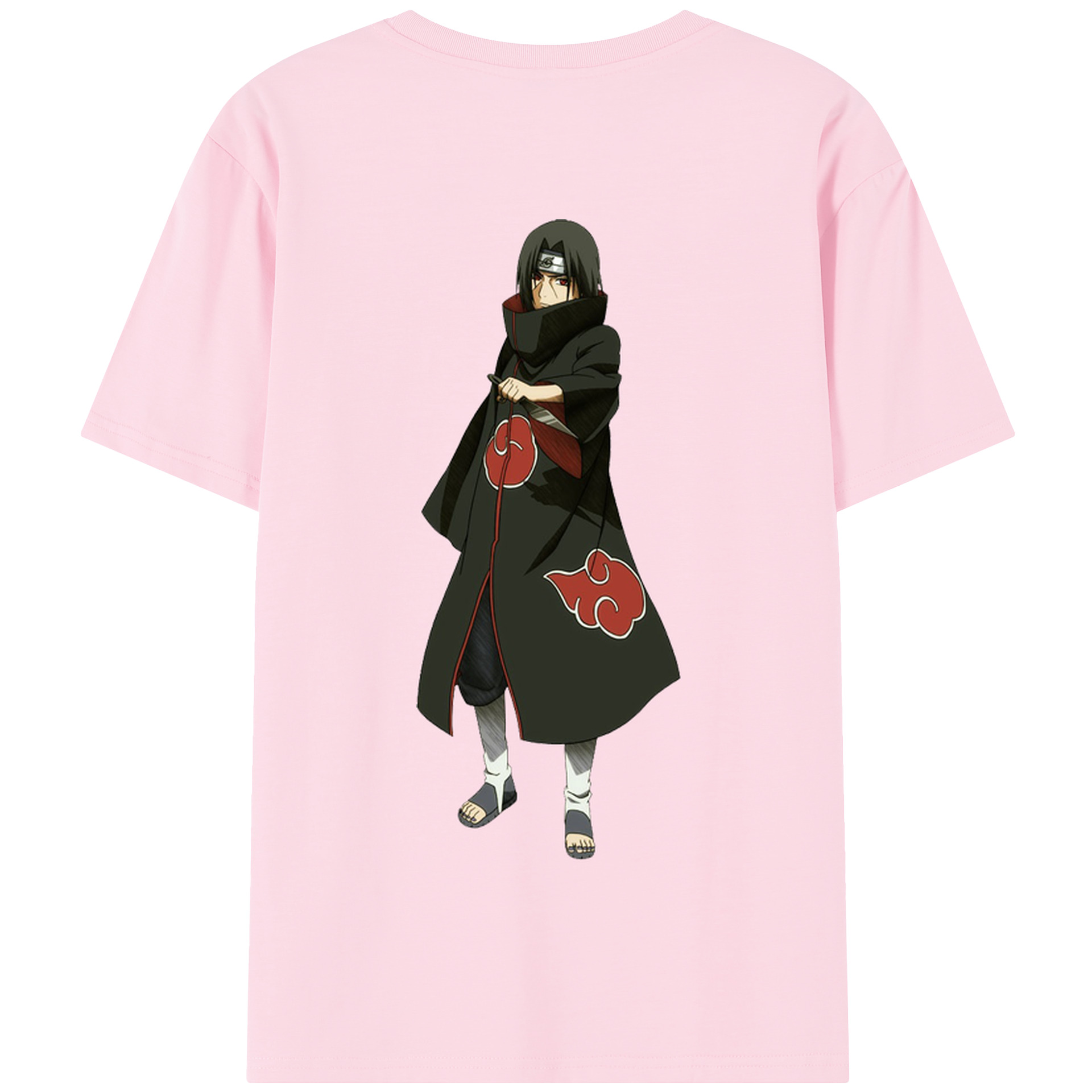 （画像用） NARUTO -ナルト- うちは イタチ Uchiha Itachi 綿100％半袖Tシャツ（背面プリント）