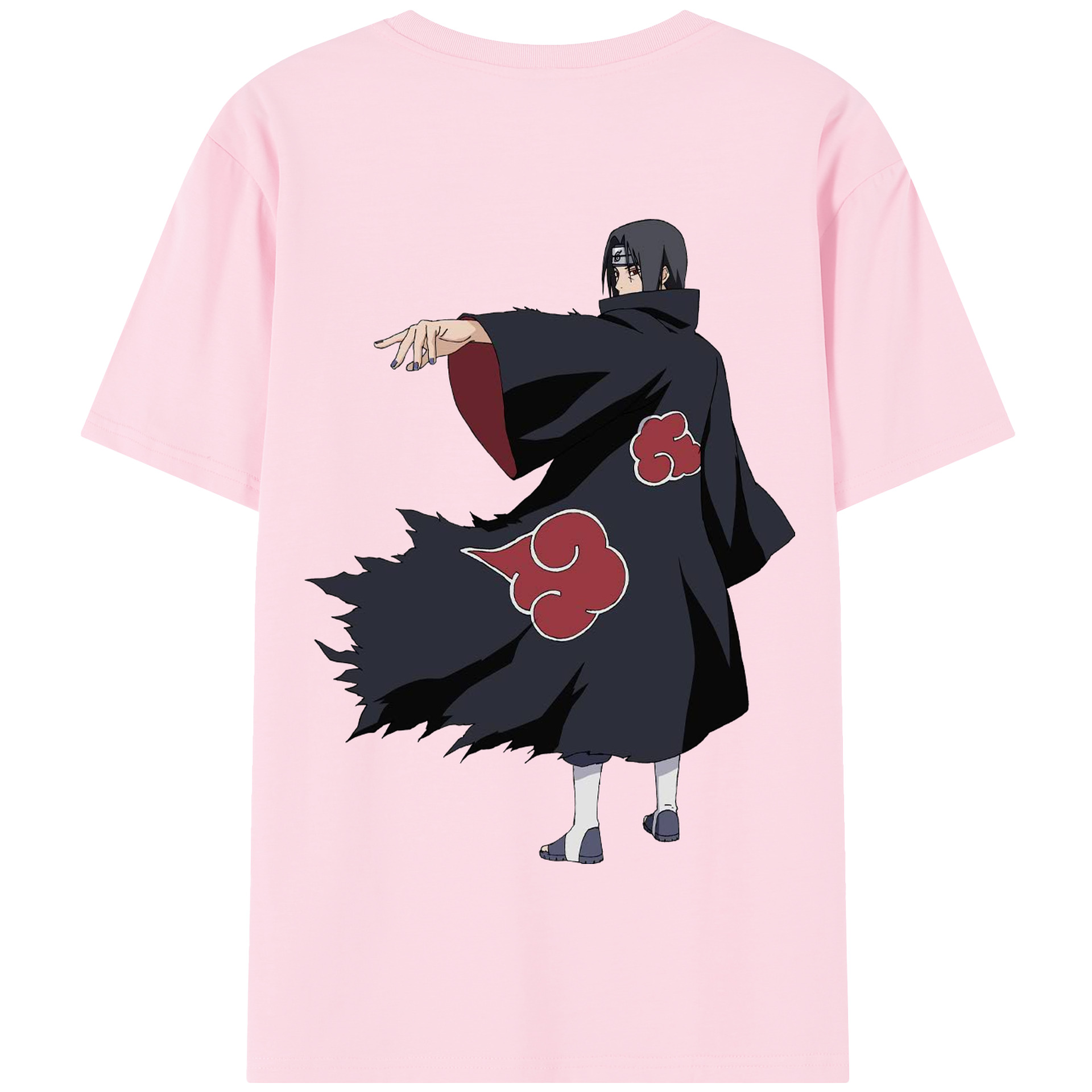 （画像用） NARUTO -ナルト- うちは イタチ Uchiha Itachi 綿100％半袖Tシャツ（背面プリント）