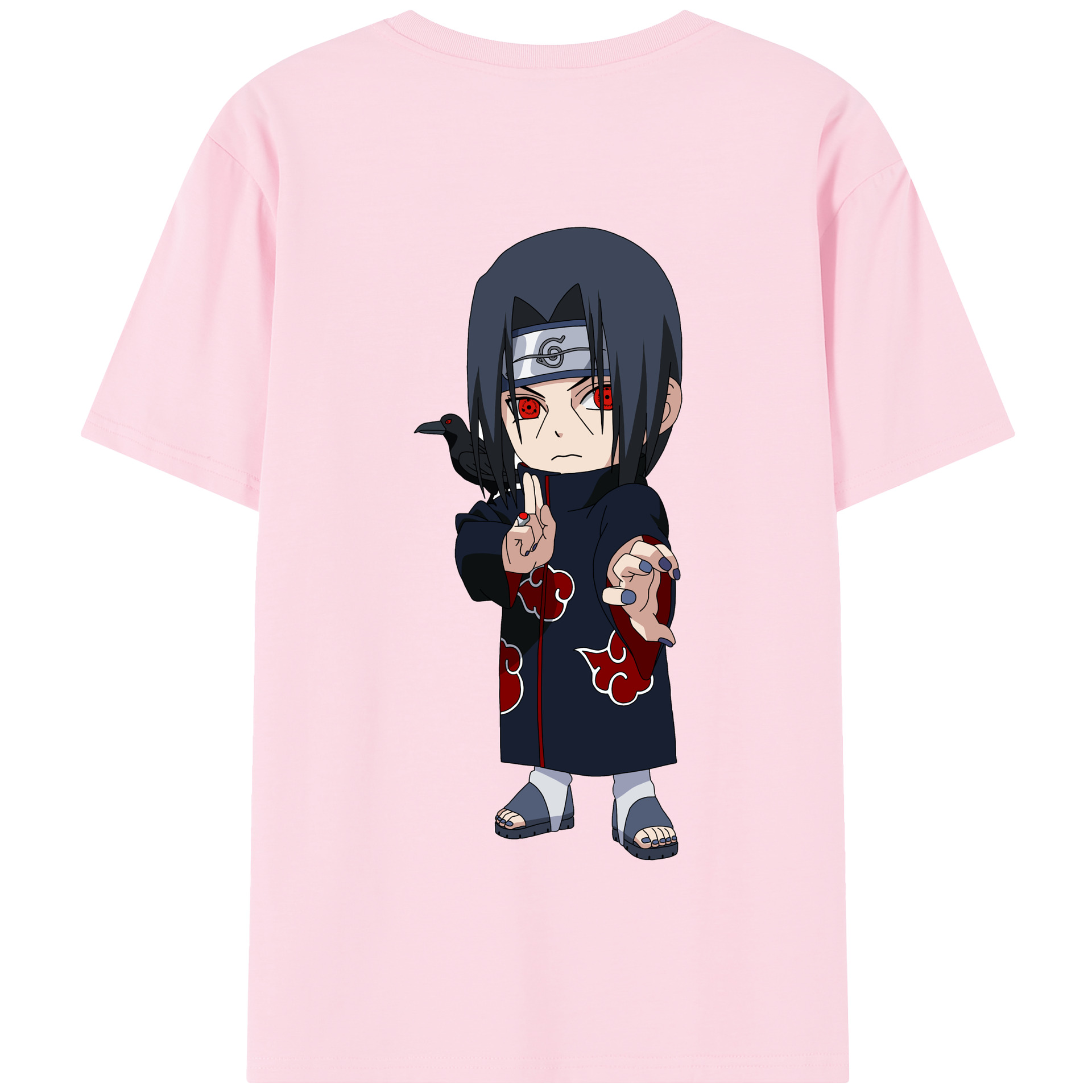 （画像用） NARUTO -ナルト- うちは イタチ Uchiha Itachi 綿100％半袖Tシャツ（背面プリント）