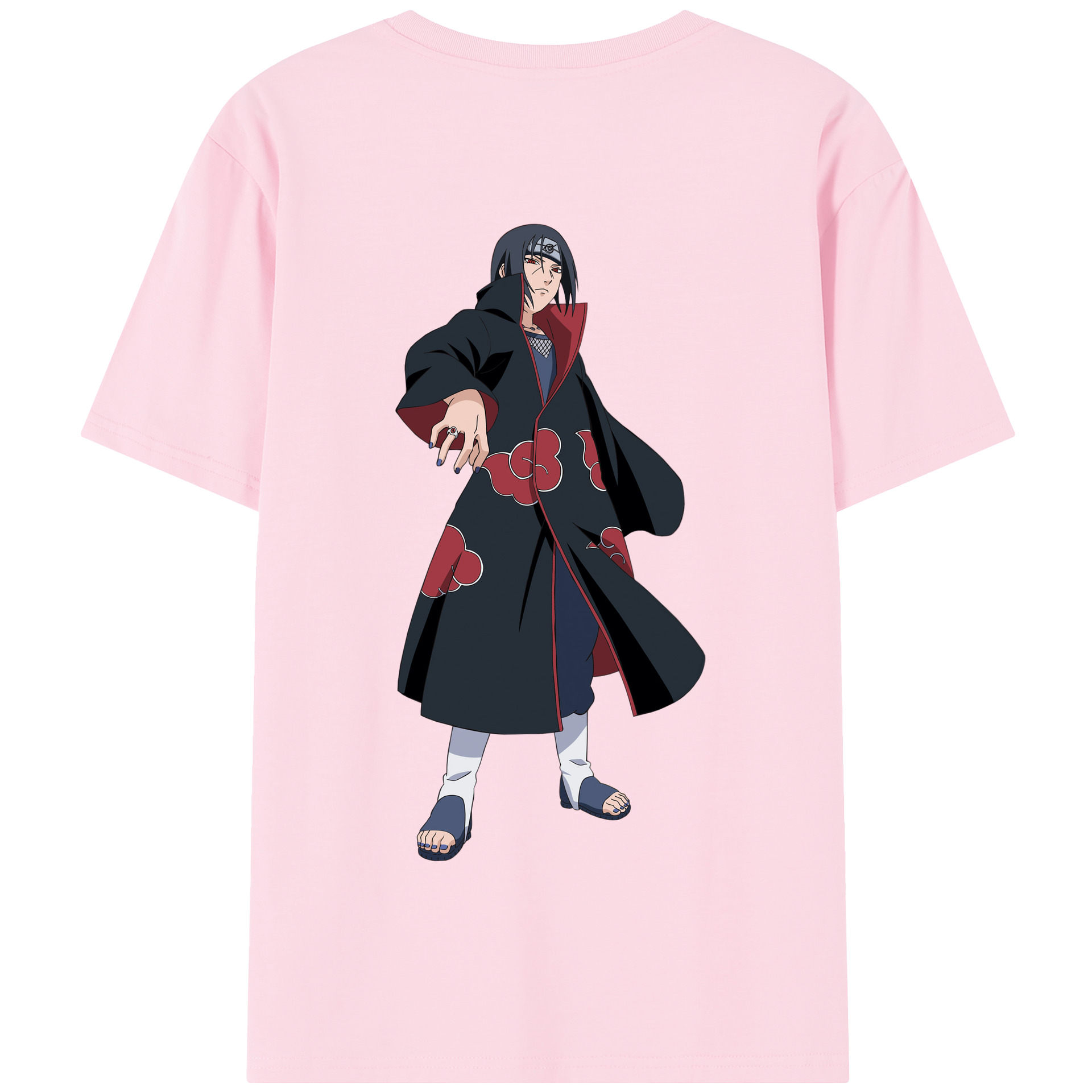 （画像用） NARUTO -ナルト- うちは イタチ Uchiha Itachi 綿100％半袖Tシャツ（背面プリント）