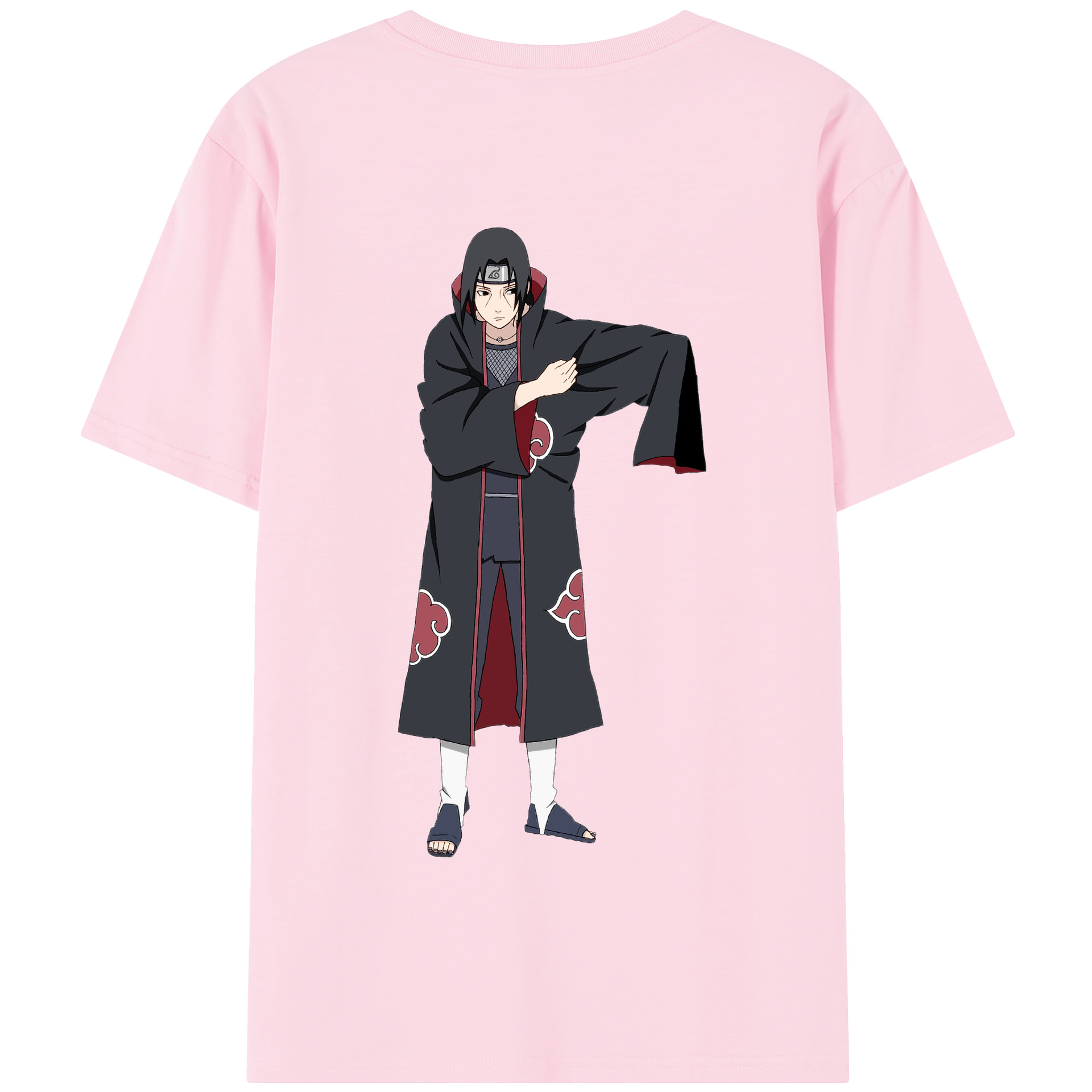（画像用） NARUTO -ナルト- うちは イタチ Uchiha Itachi 綿100％半袖Tシャツ（背面プリント）