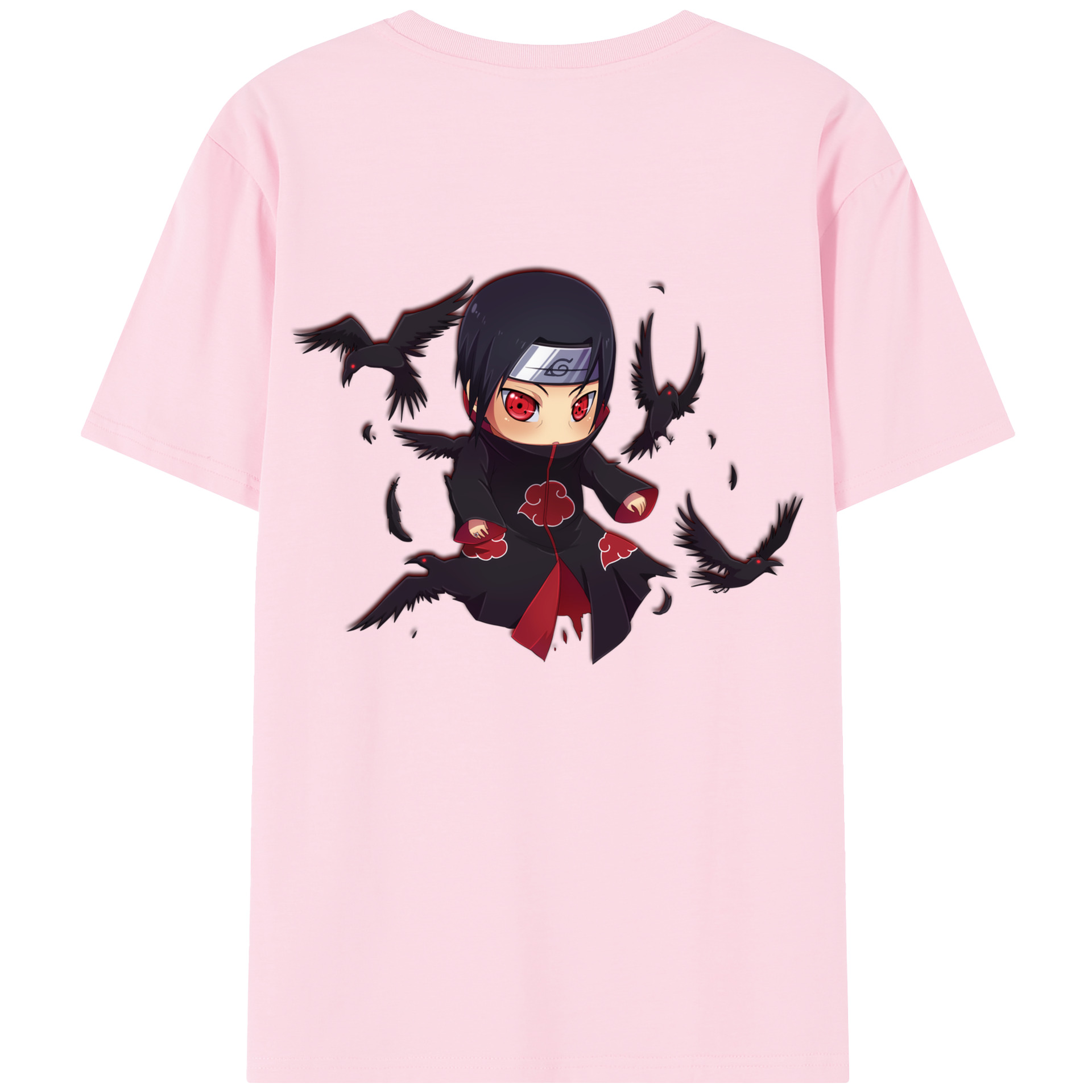 （画像用） NARUTO -ナルト- うちは イタチ Uchiha Itachi 綿100％半袖Tシャツ（背面プリント）