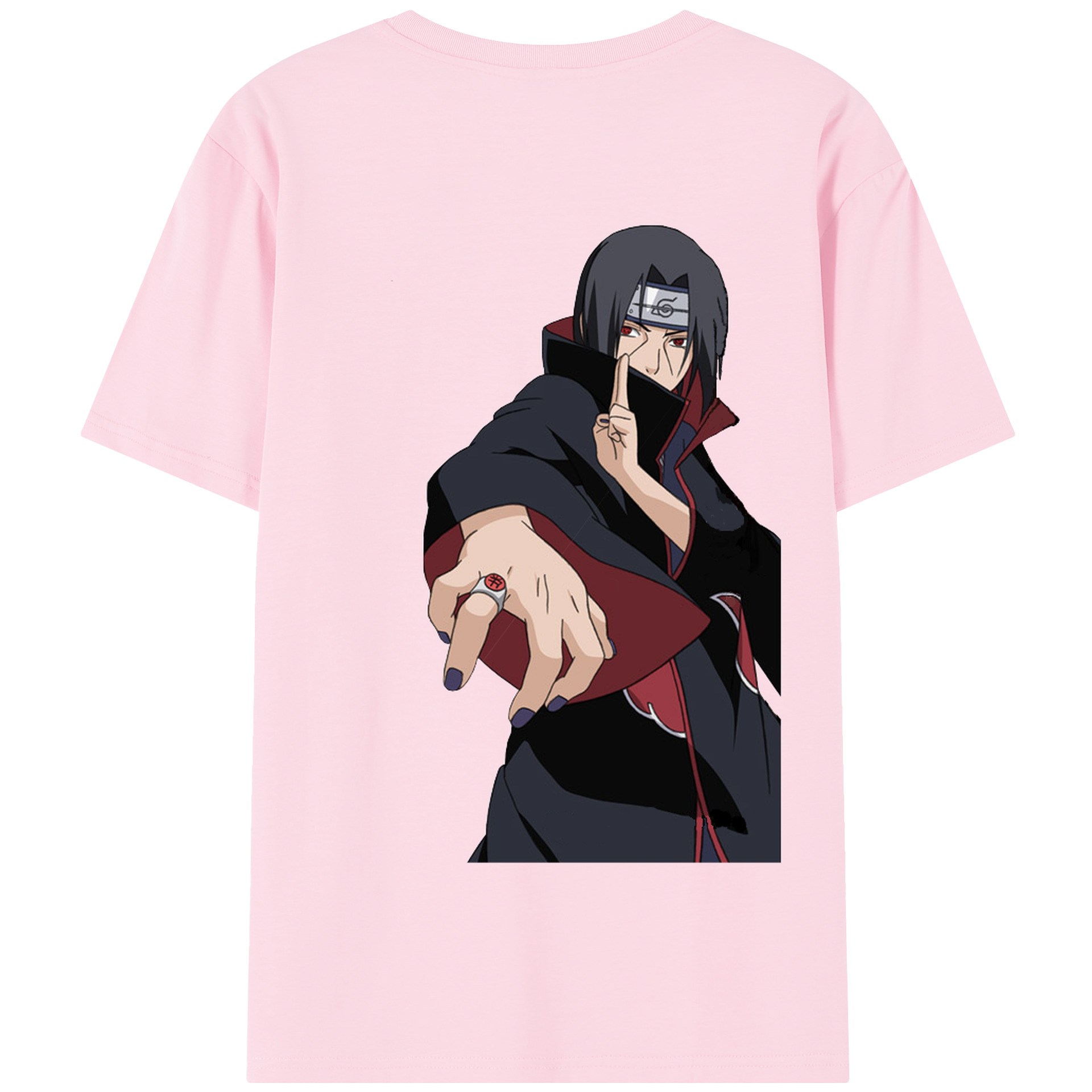 （画像用） NARUTO -ナルト- うちは イタチ Uchiha Itachi 綿100％半袖Tシャツ（背面プリント）