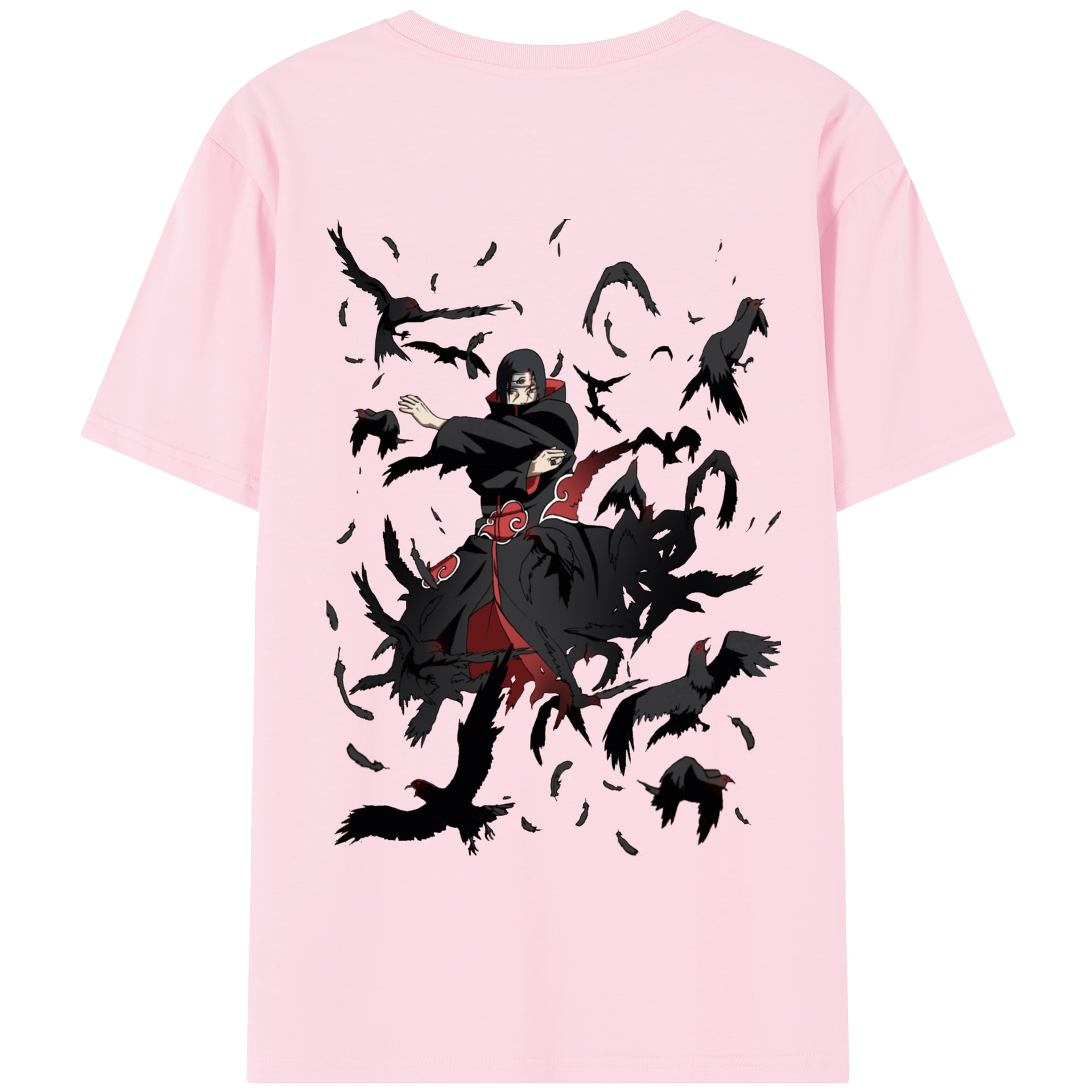 （画像用） NARUTO -ナルト- うちは イタチ Uchiha Itachi 綿100％半袖Tシャツ（背面プリント）