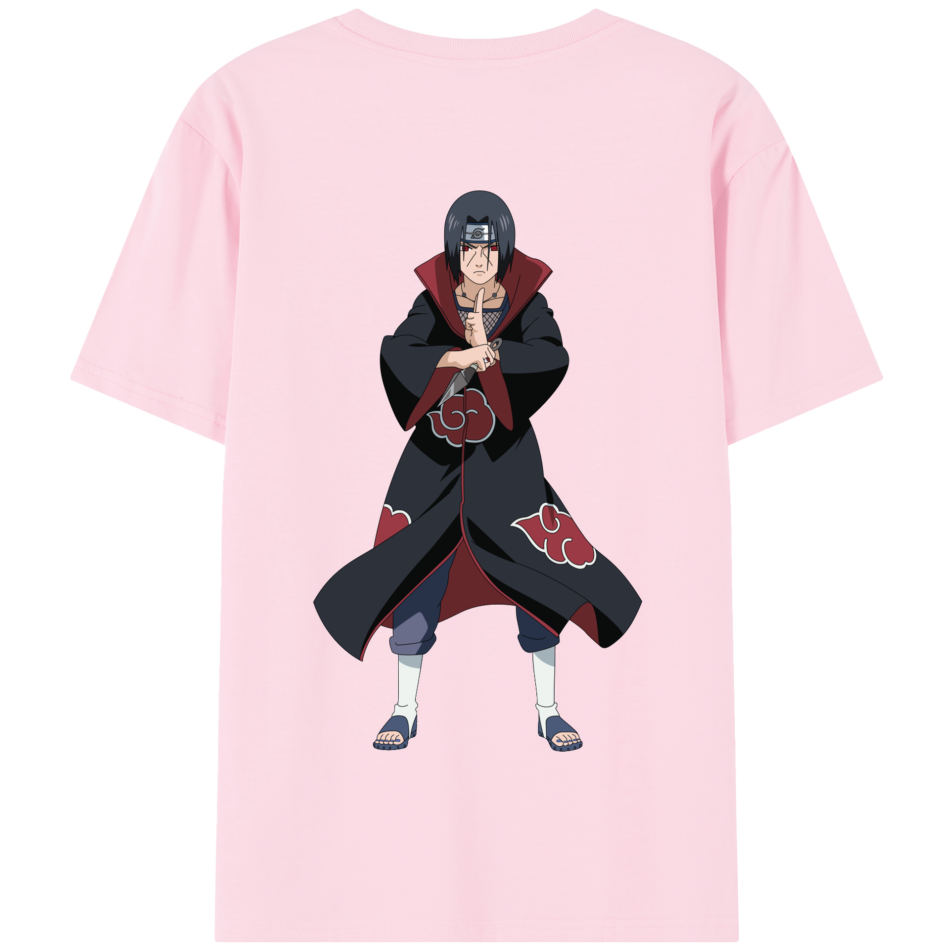 （画像用） NARUTO -ナルト- うちは イタチ Uchiha Itachi 綿100％半袖Tシャツ（背面プリント）