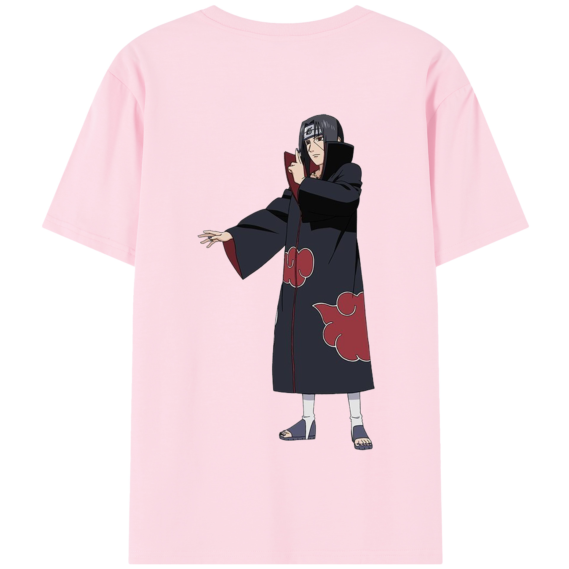 （画像用） NARUTO -ナルト- うちは イタチ Uchiha Itachi 綿100％半袖Tシャツ（背面プリント）