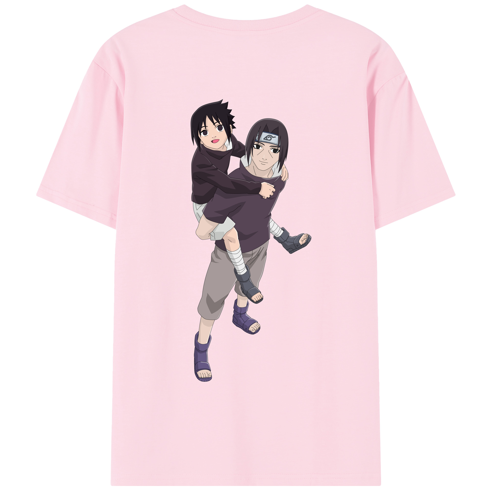 （画像用） NARUTO -ナルト- うちは イタチ Uchiha Itachi 綿100％半袖Tシャツ（背面プリント）