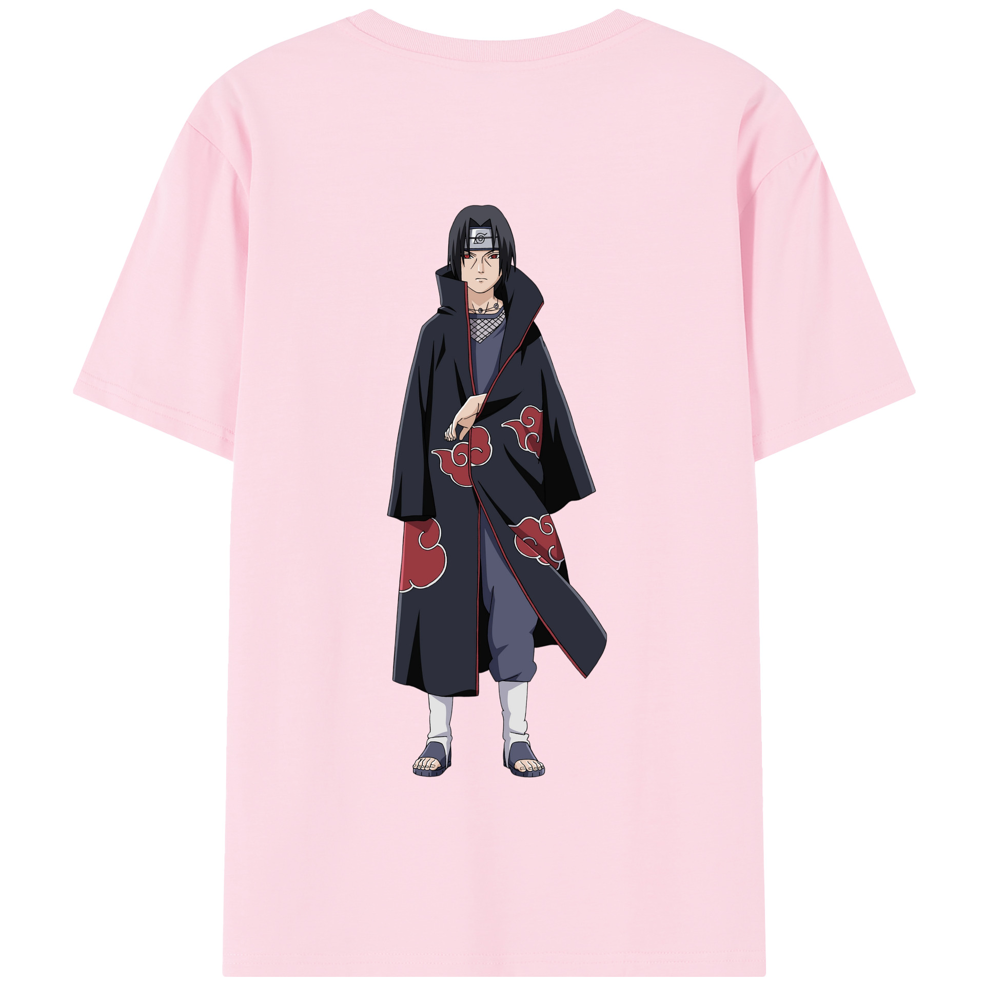 （画像用） NARUTO -ナルト- うちは イタチ Uchiha Itachi 綿100％半袖Tシャツ（背面プリント）