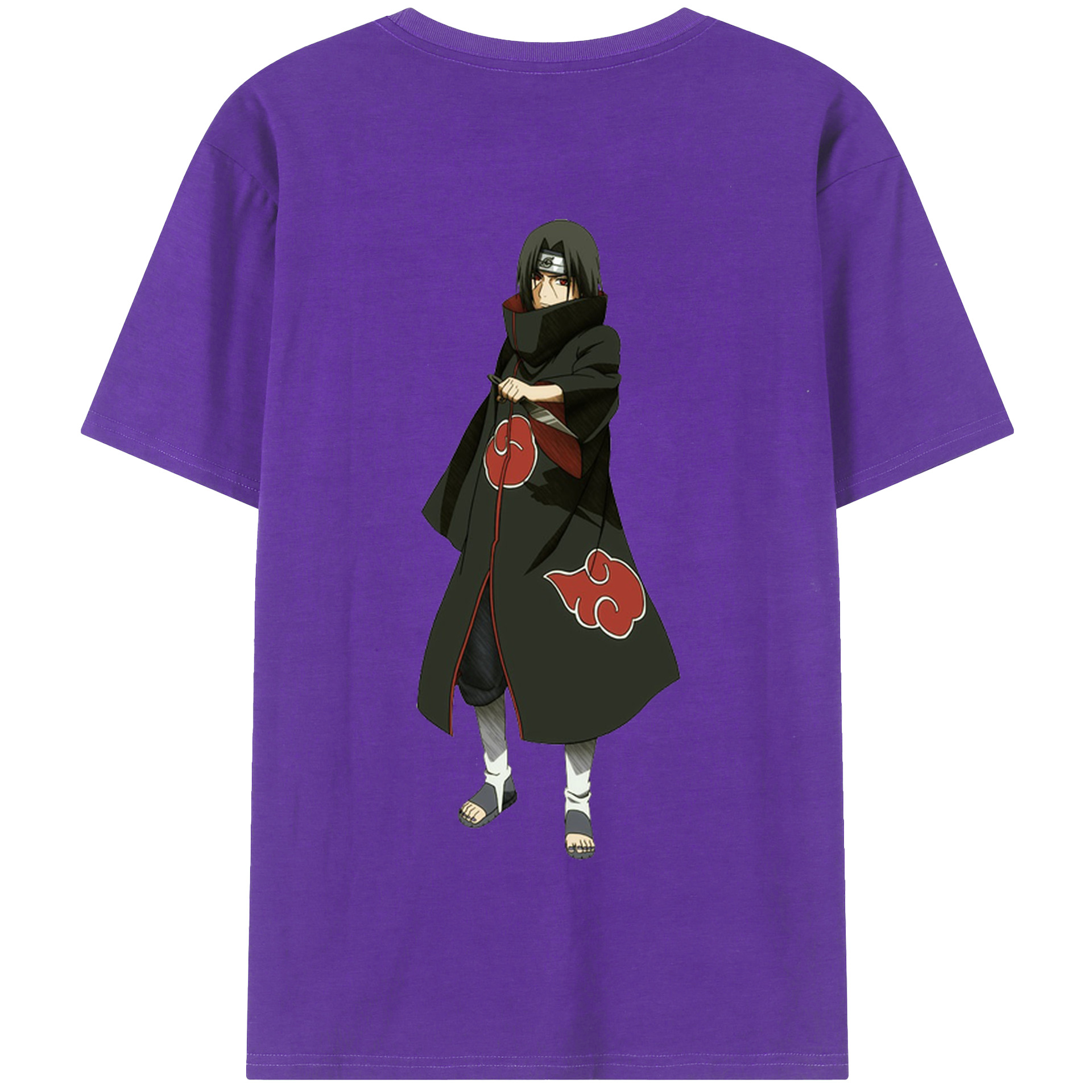 （画像用） NARUTO -ナルト- うちは イタチ Uchiha Itachi 綿100％半袖Tシャツ（背面プリント）