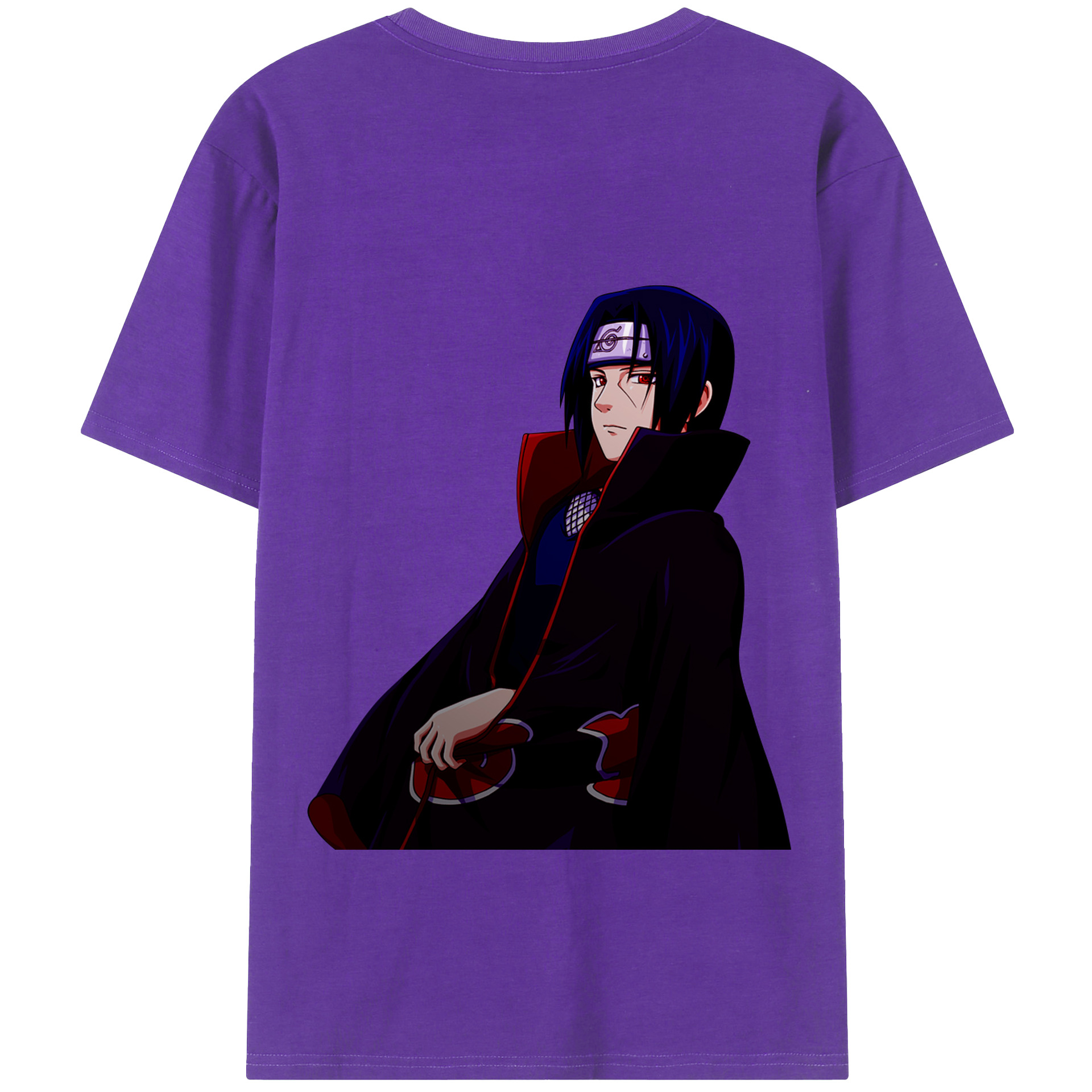 （画像用） NARUTO -ナルト- うちは イタチ Uchiha Itachi 綿100％半袖Tシャツ（背面プリント）