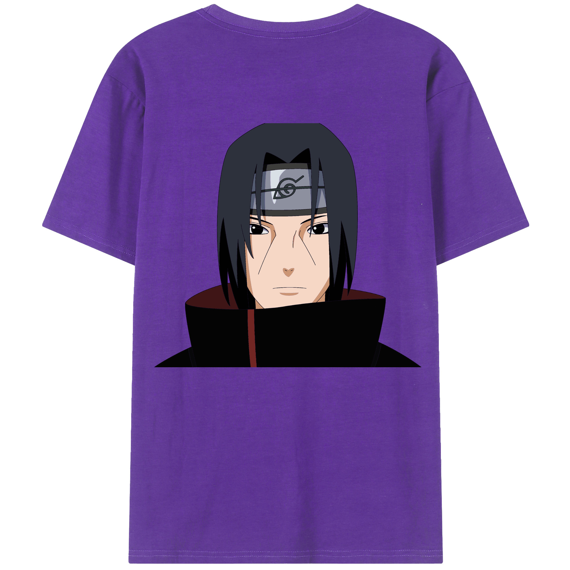 （画像用） NARUTO -ナルト- うちは イタチ Uchiha Itachi 綿100％半袖Tシャツ（背面プリント）
