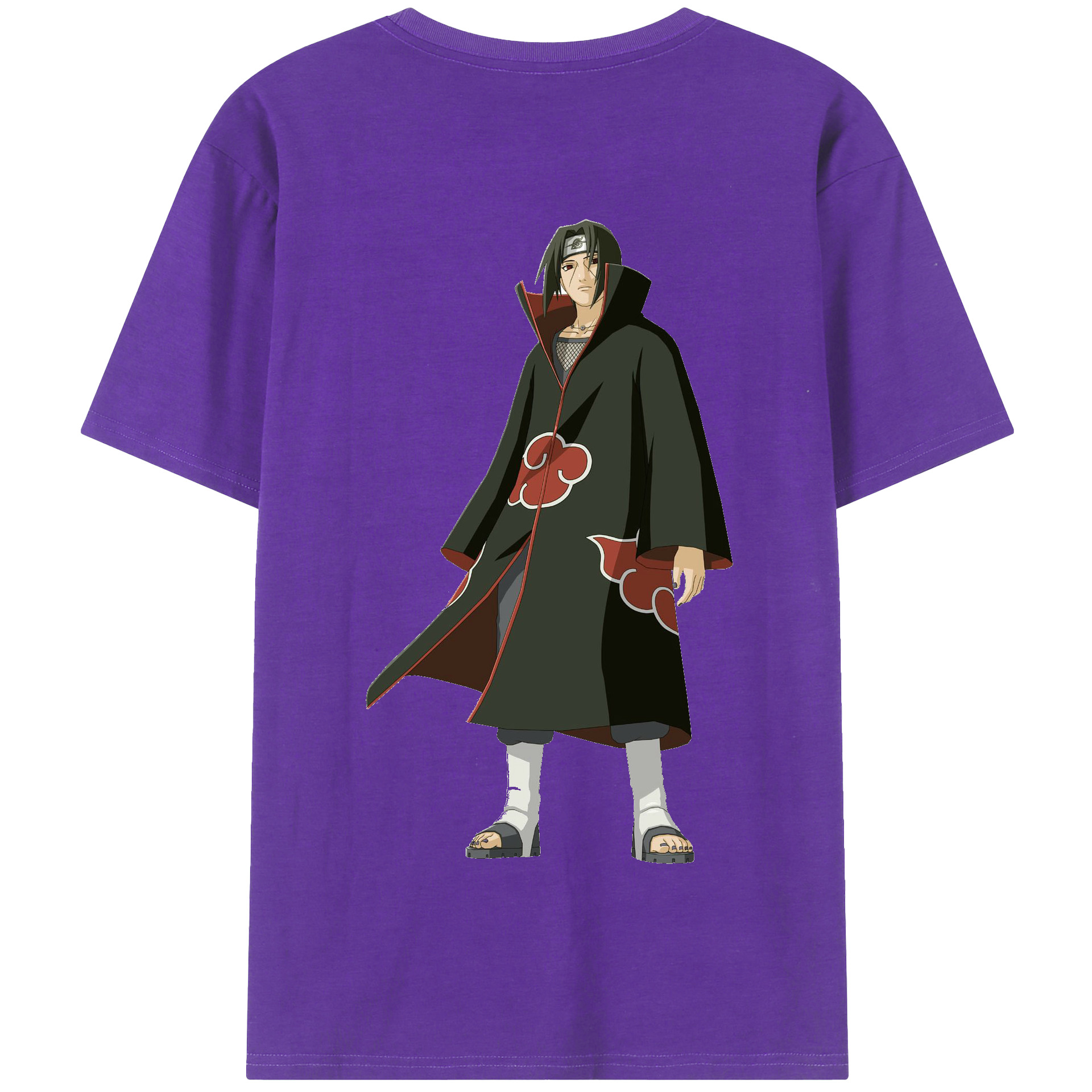 （画像用） NARUTO -ナルト- うちは イタチ Uchiha Itachi 綿100％半袖Tシャツ（背面プリント）