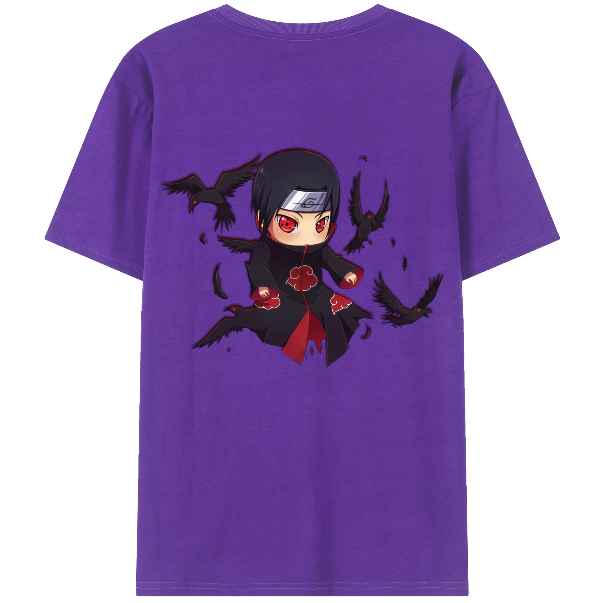 （画像用） NARUTO -ナルト- うちは イタチ Uchiha Itachi 綿100％半袖Tシャツ（背面プリント）