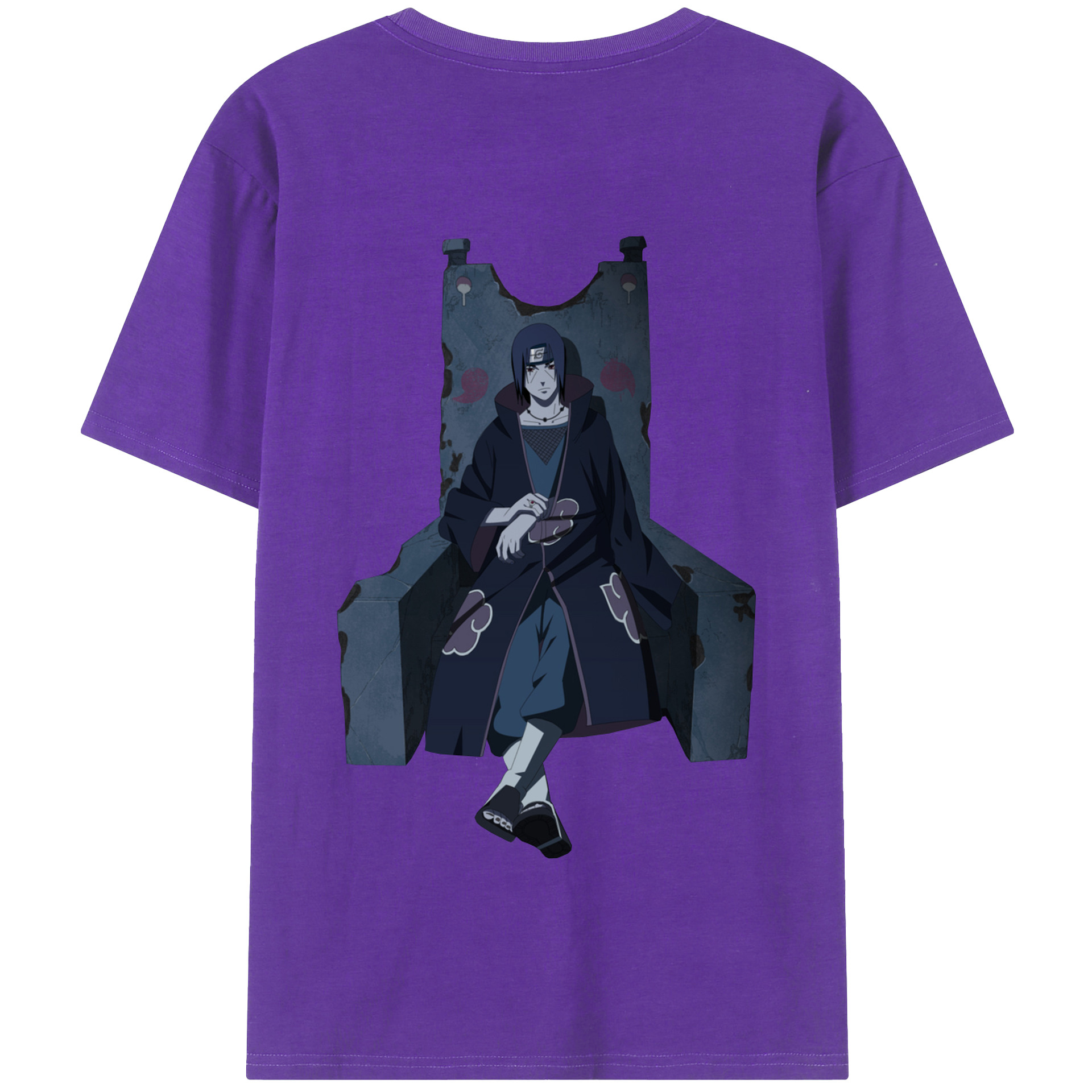 （画像用） NARUTO -ナルト- うちは イタチ Uchiha Itachi 綿100％半袖Tシャツ（背面プリント）