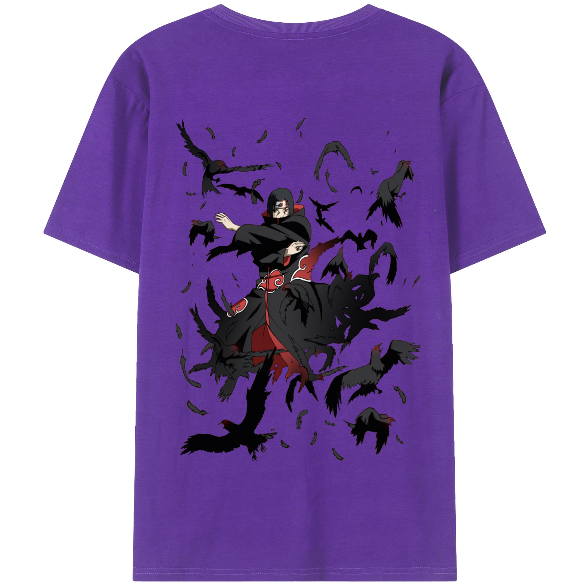 （画像用） NARUTO -ナルト- うちは イタチ Uchiha Itachi 綿100％半袖Tシャツ（背面プリント）