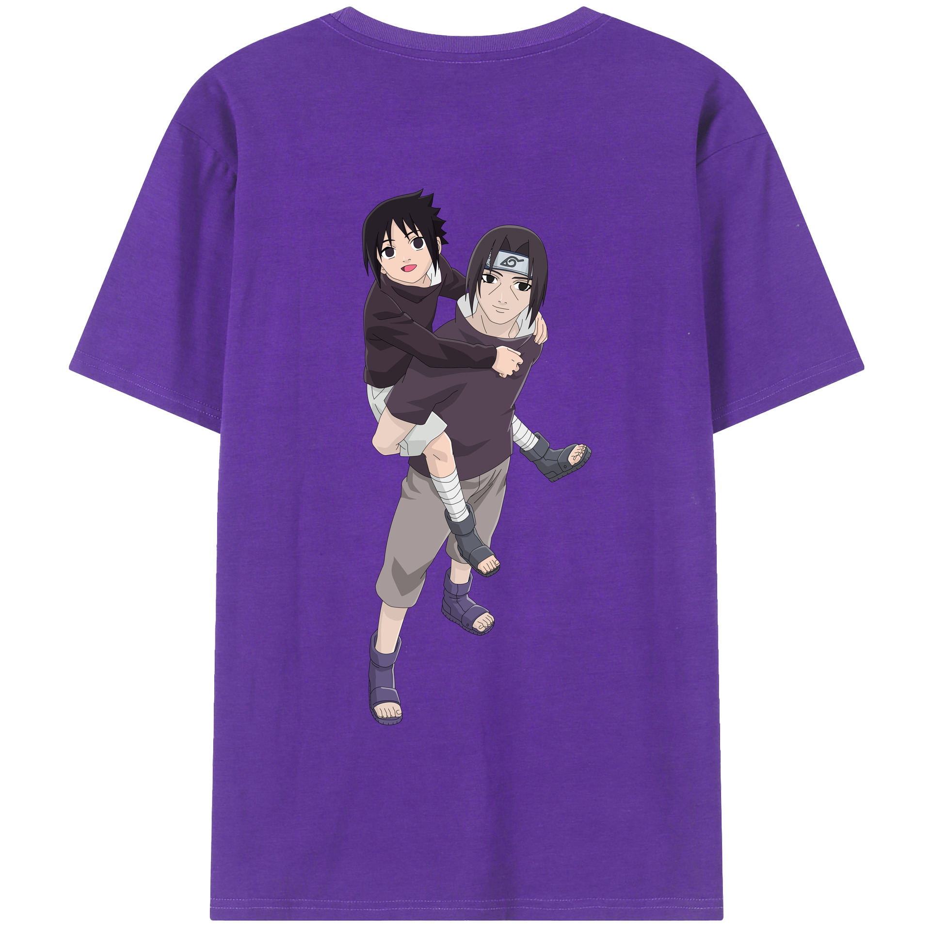 （画像用） NARUTO -ナルト- うちは イタチ Uchiha Itachi 綿100％半袖Tシャツ（背面プリント）