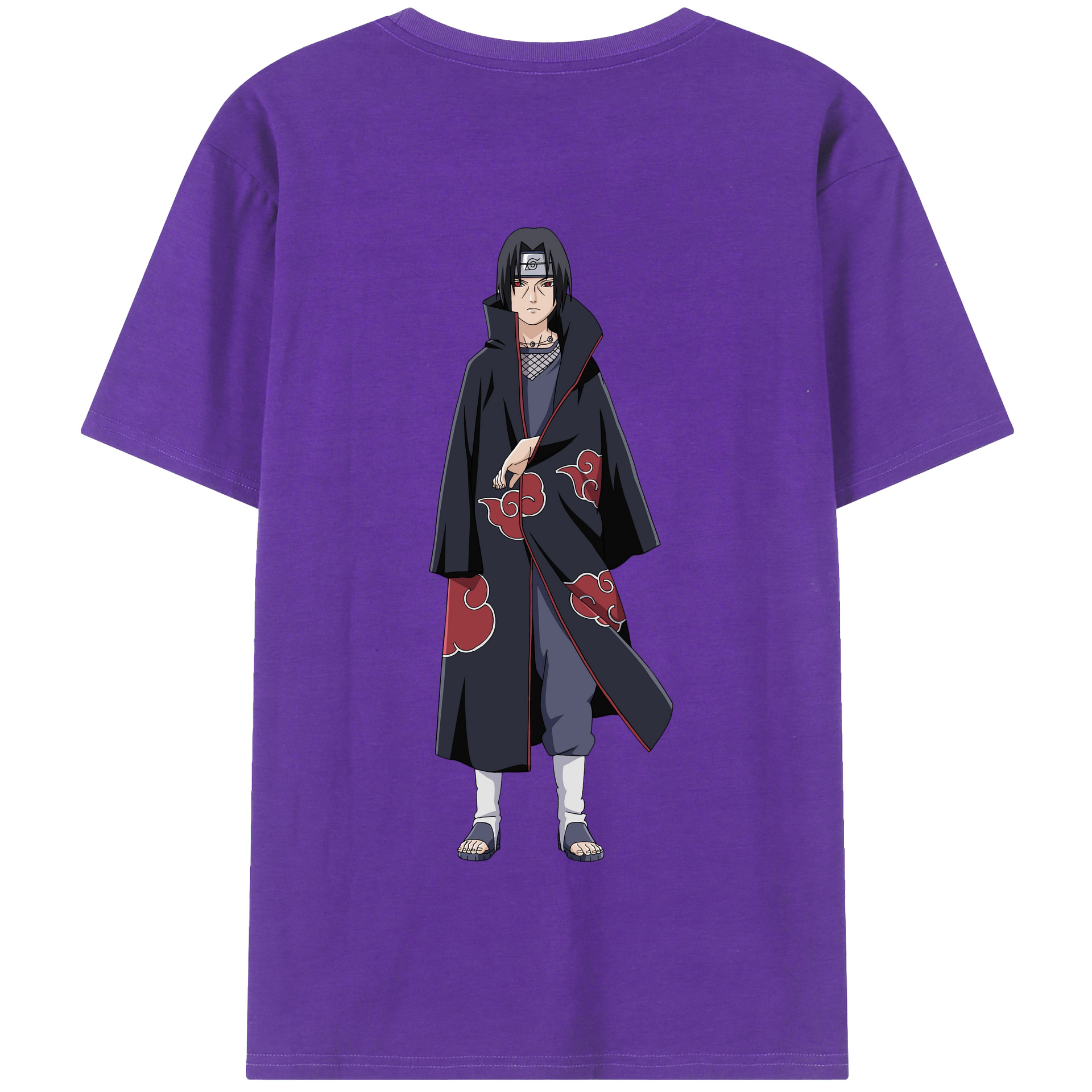（画像用） NARUTO -ナルト- うちは イタチ Uchiha Itachi 綿100％半袖Tシャツ（背面プリント）