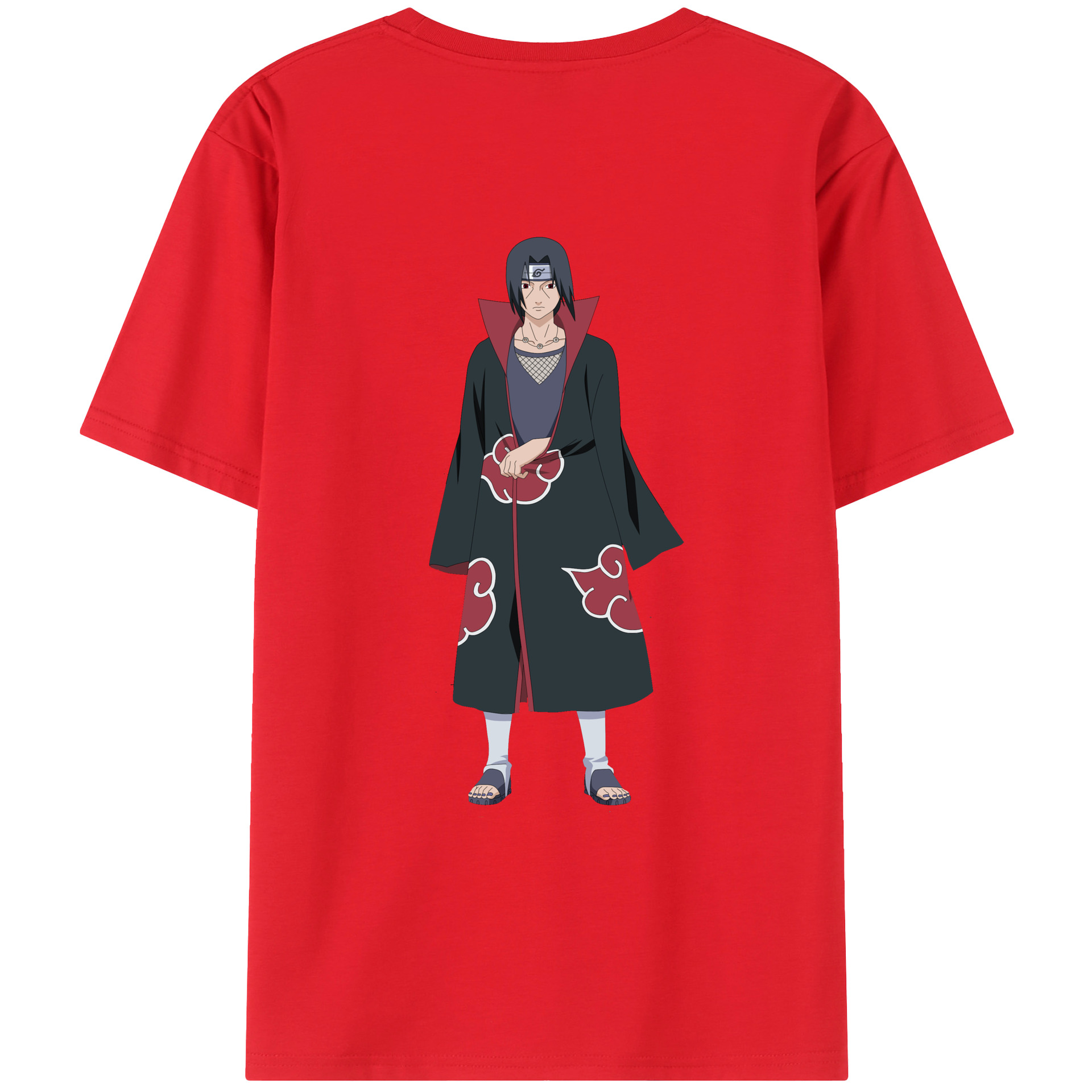 （画像用） NARUTO -ナルト- うちは イタチ Uchiha Itachi 綿100％半袖Tシャツ（背面プリント）
