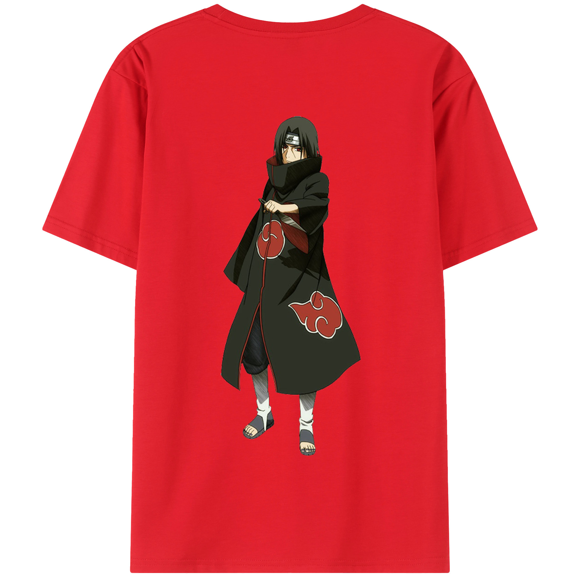 （画像用） NARUTO -ナルト- うちは イタチ Uchiha Itachi 綿100％半袖Tシャツ（背面プリント）