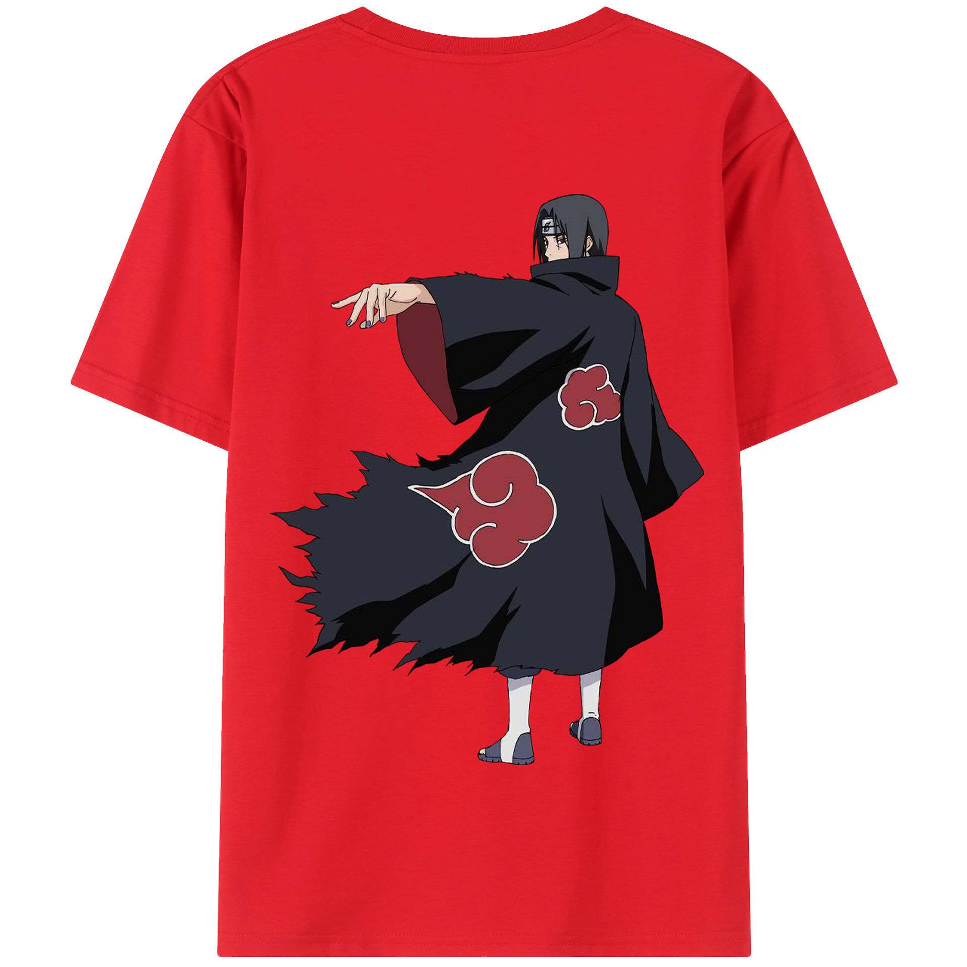 （画像用） NARUTO -ナルト- うちは イタチ Uchiha Itachi 綿100％半袖Tシャツ（背面プリント）