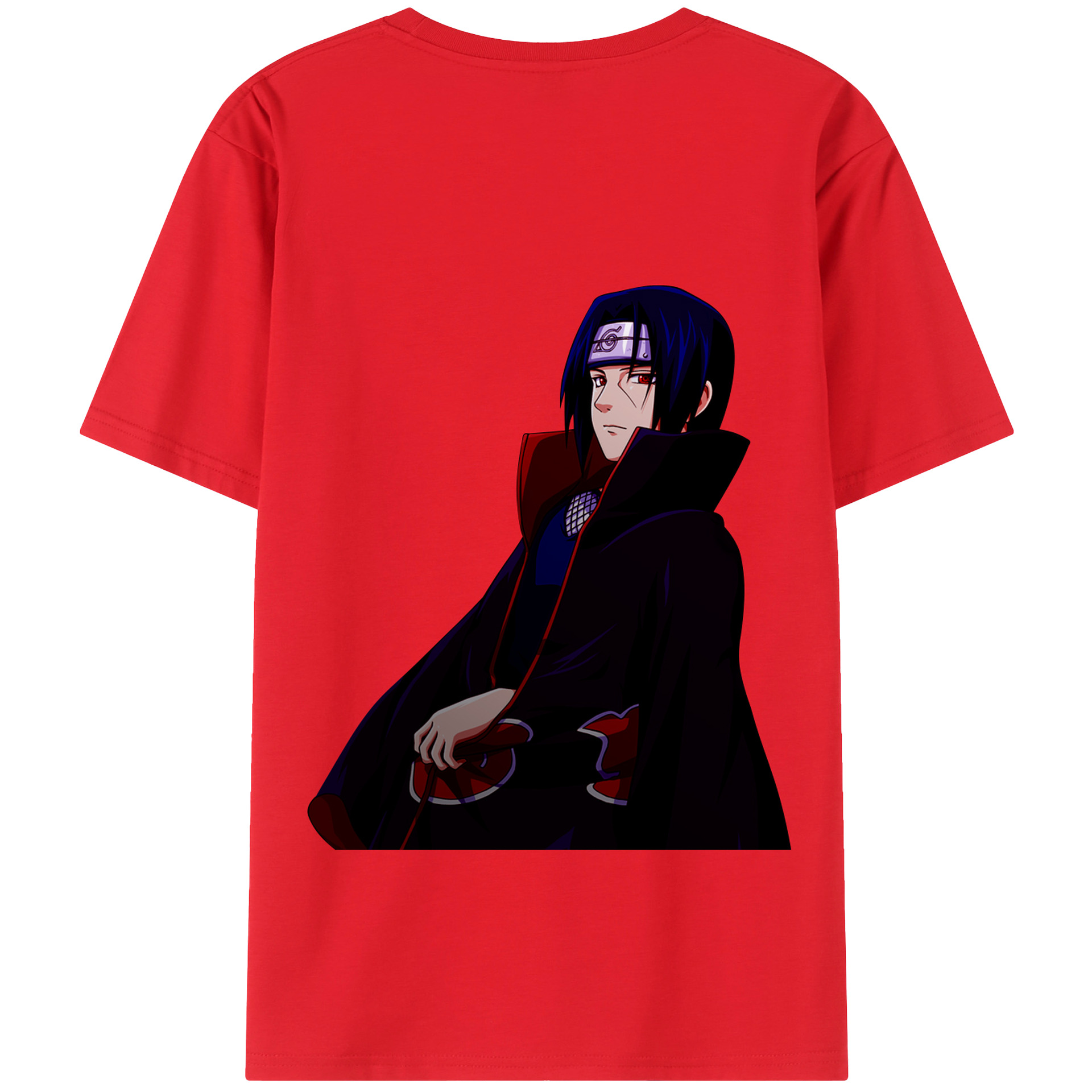 （画像用） NARUTO -ナルト- うちは イタチ Uchiha Itachi 綿100％半袖Tシャツ（背面プリント）