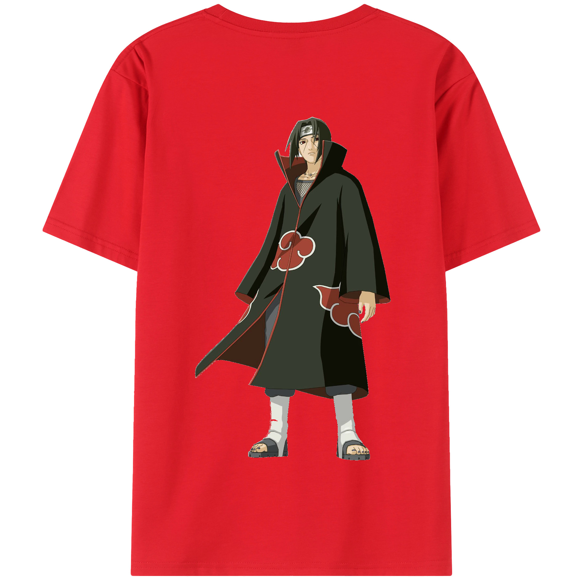 （画像用） NARUTO -ナルト- うちは イタチ Uchiha Itachi 綿100％半袖Tシャツ（背面プリント）