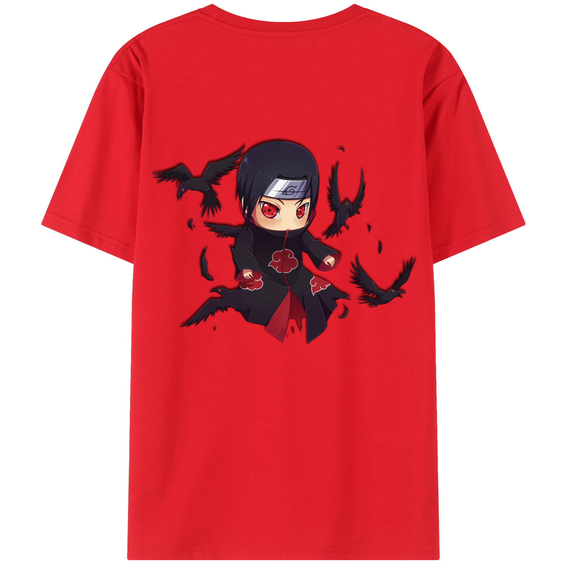 （画像用） NARUTO -ナルト- うちは イタチ Uchiha Itachi 綿100％半袖Tシャツ（背面プリント）