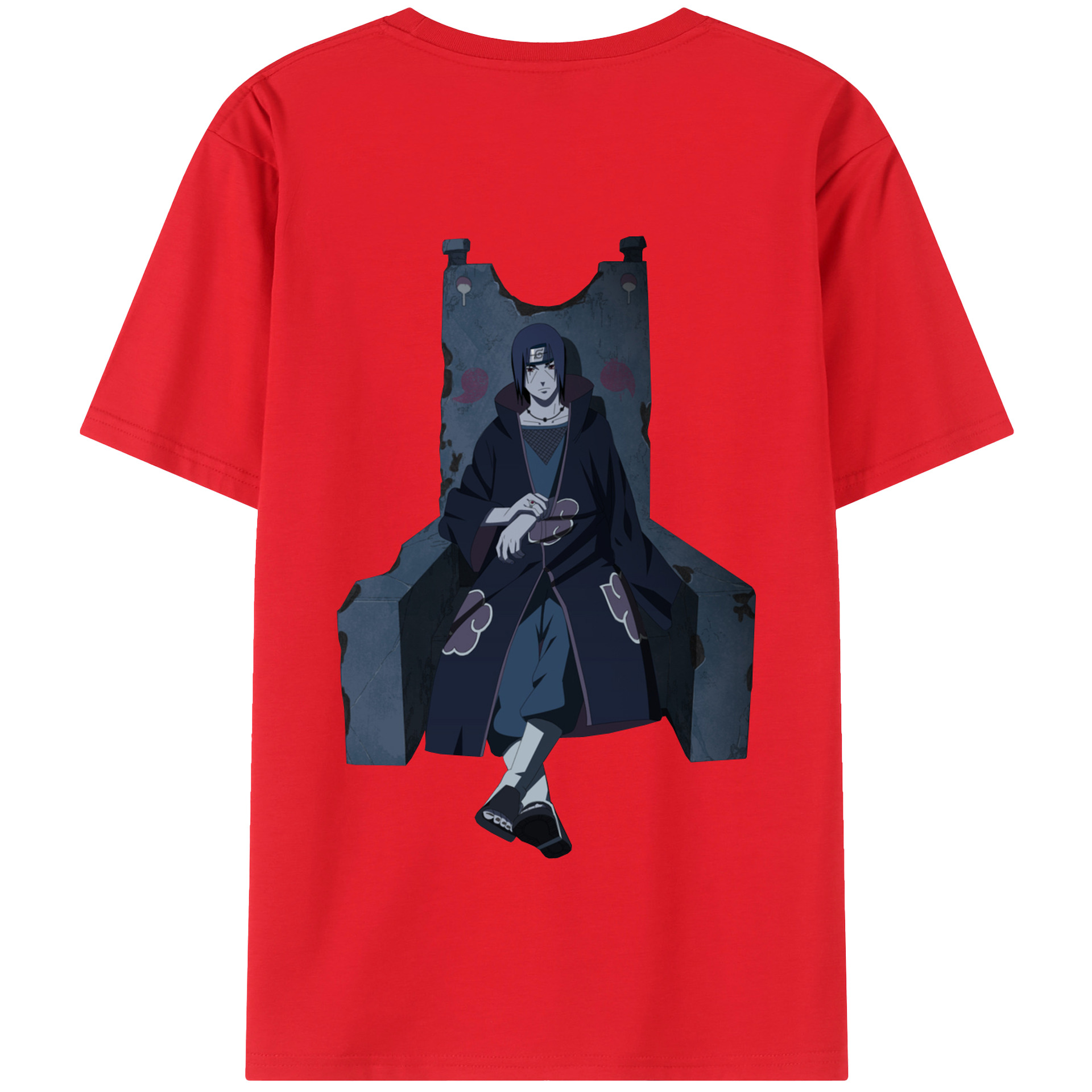 （画像用） NARUTO -ナルト- うちは イタチ Uchiha Itachi 綿100％半袖Tシャツ（背面プリント）