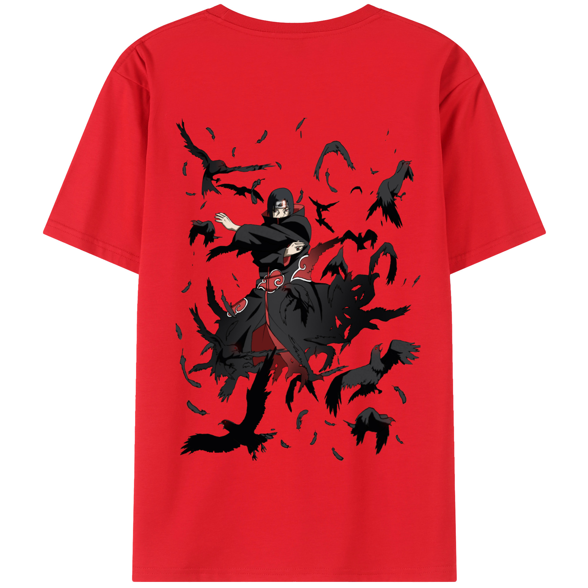 （画像用） NARUTO -ナルト- うちは イタチ Uchiha Itachi 綿100％半袖Tシャツ（背面プリント）
