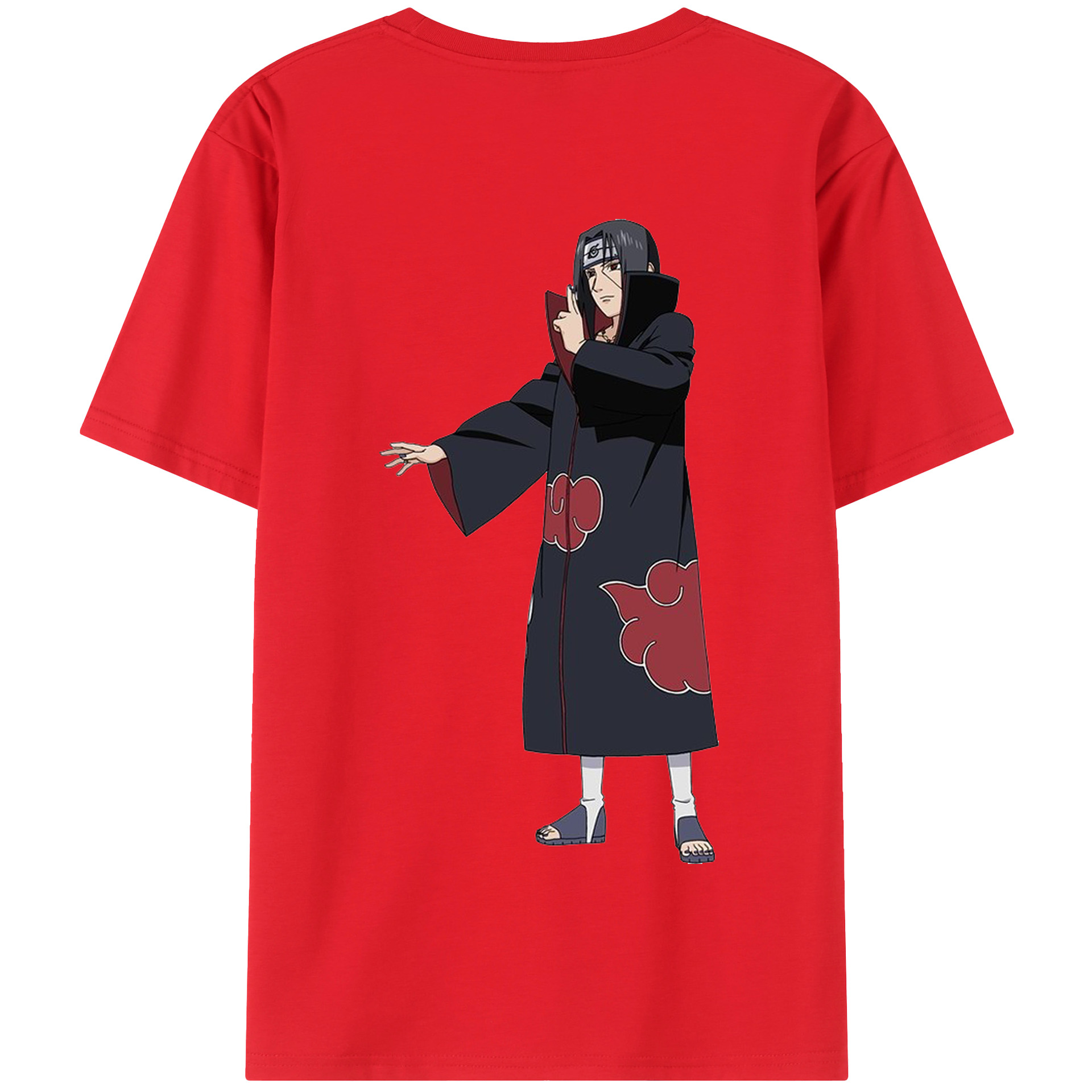 （画像用） NARUTO -ナルト- うちは イタチ Uchiha Itachi 綿100％半袖Tシャツ（背面プリント）