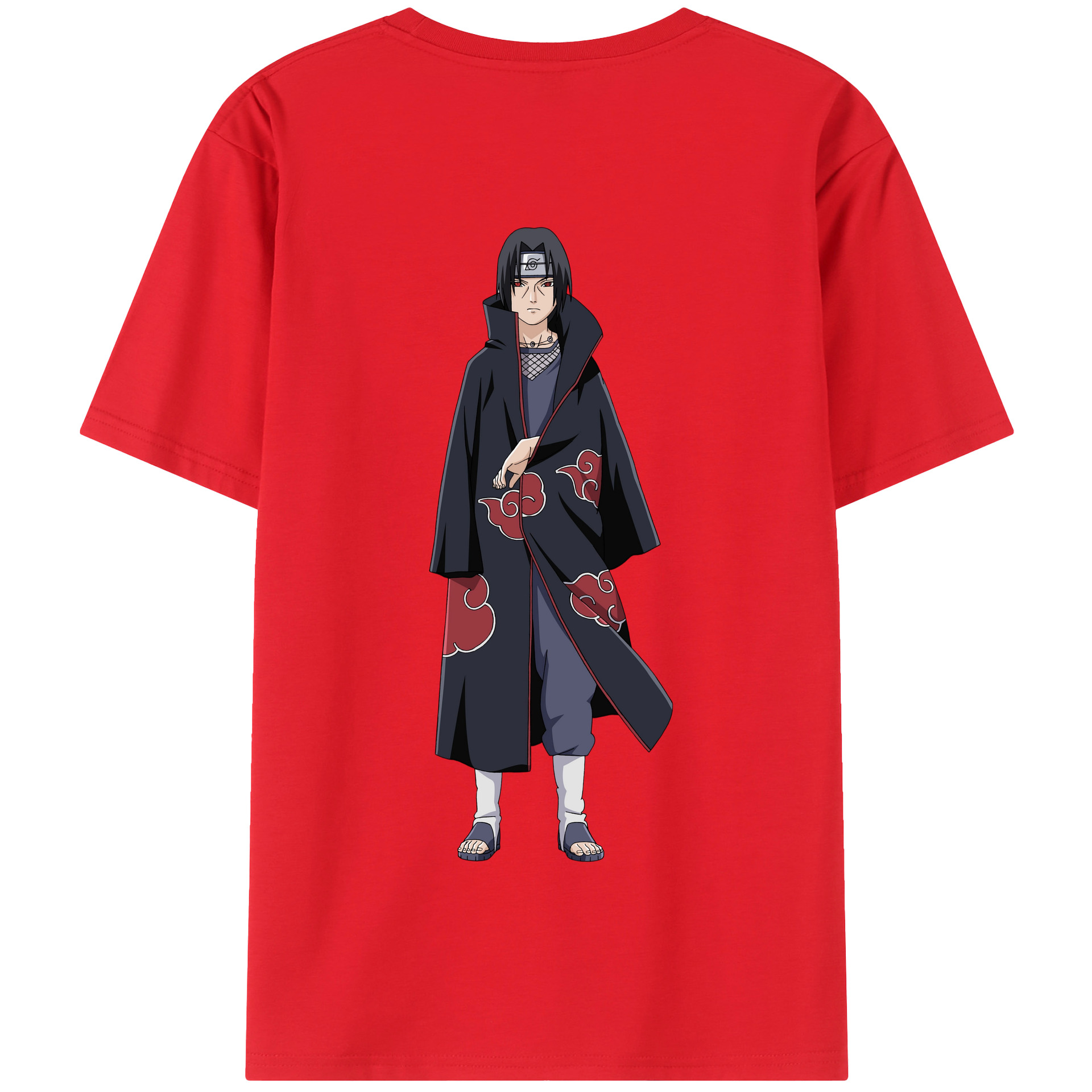 （画像用） NARUTO -ナルト- うちは イタチ Uchiha Itachi 綿100％半袖Tシャツ（背面プリント）