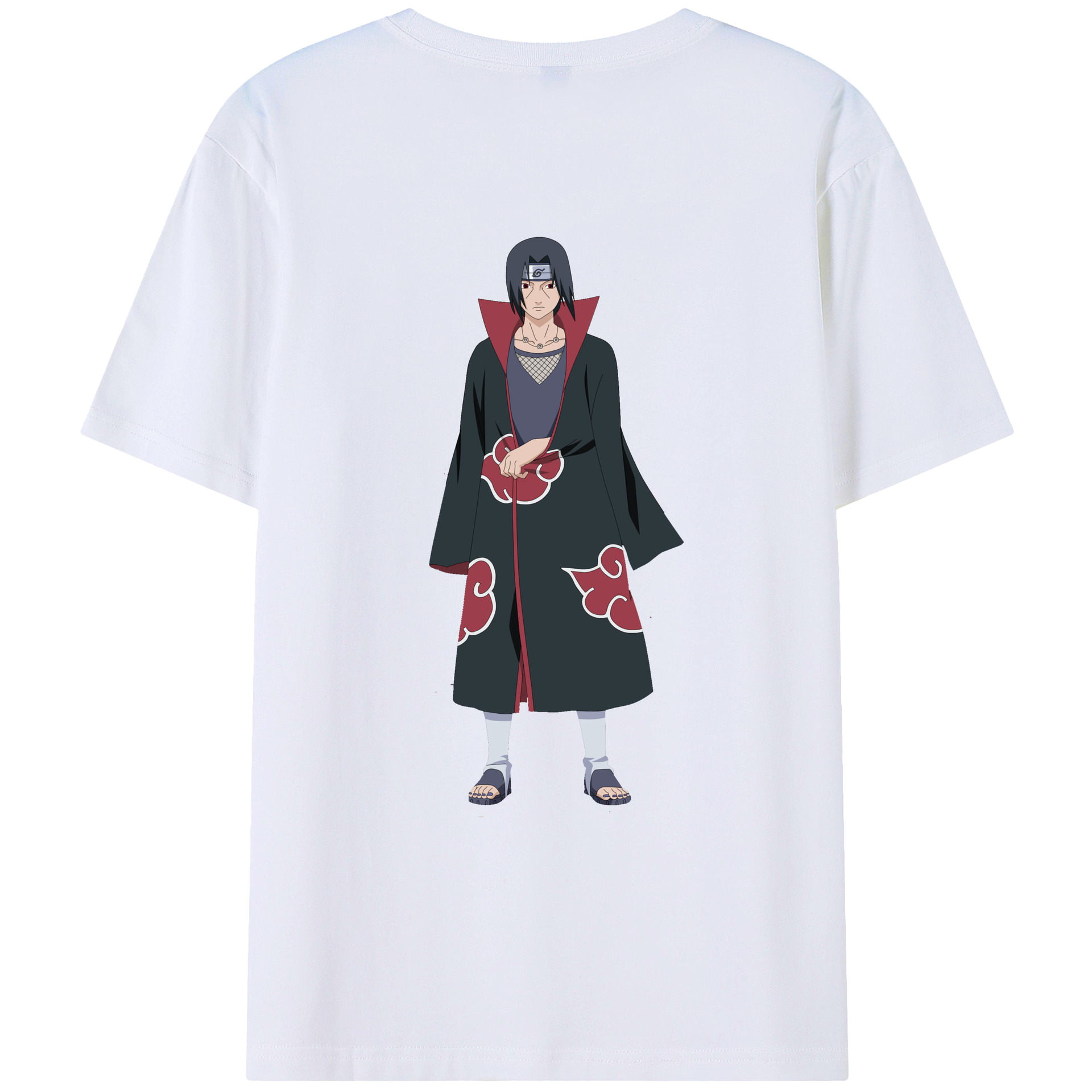 （画像用） NARUTO -ナルト- うちは イタチ Uchiha Itachi 綿100％半袖Tシャツ（背面プリント）