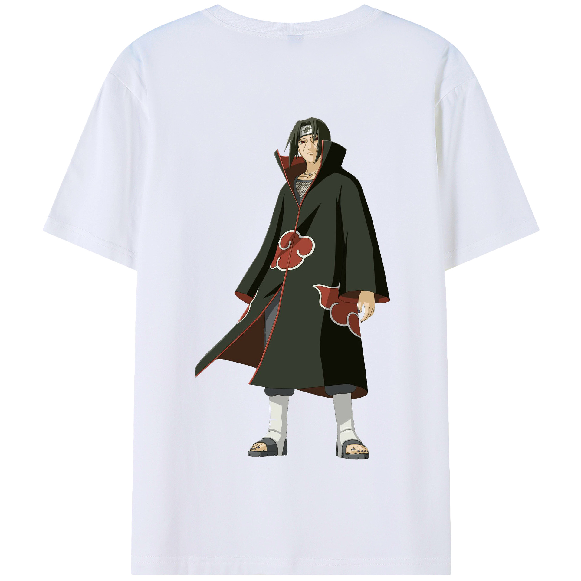 （画像用） NARUTO -ナルト- うちは イタチ Uchiha Itachi 綿100％半袖Tシャツ（背面プリント）