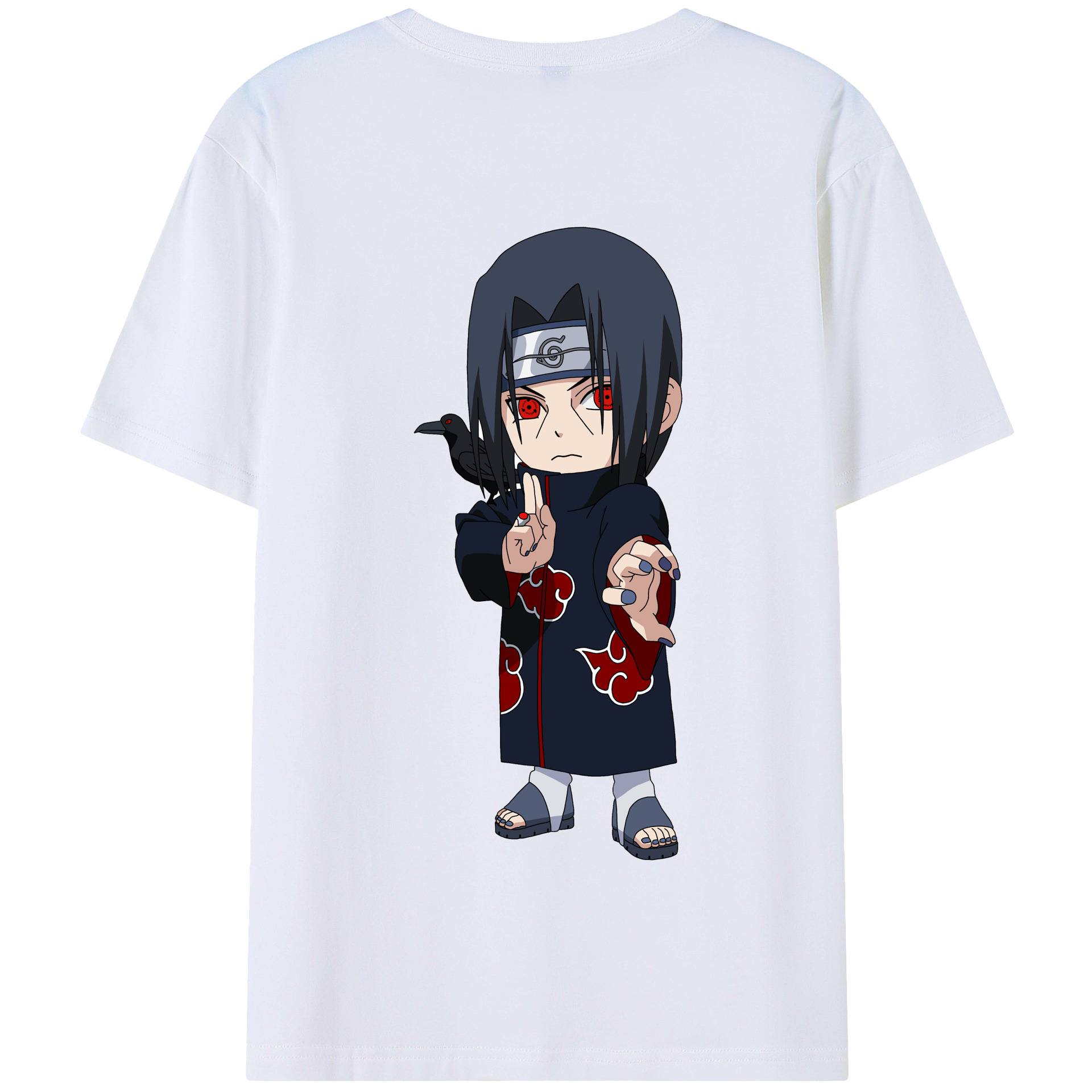 （画像用） NARUTO -ナルト- うちは イタチ Uchiha Itachi 綿100％半袖Tシャツ（背面プリント）