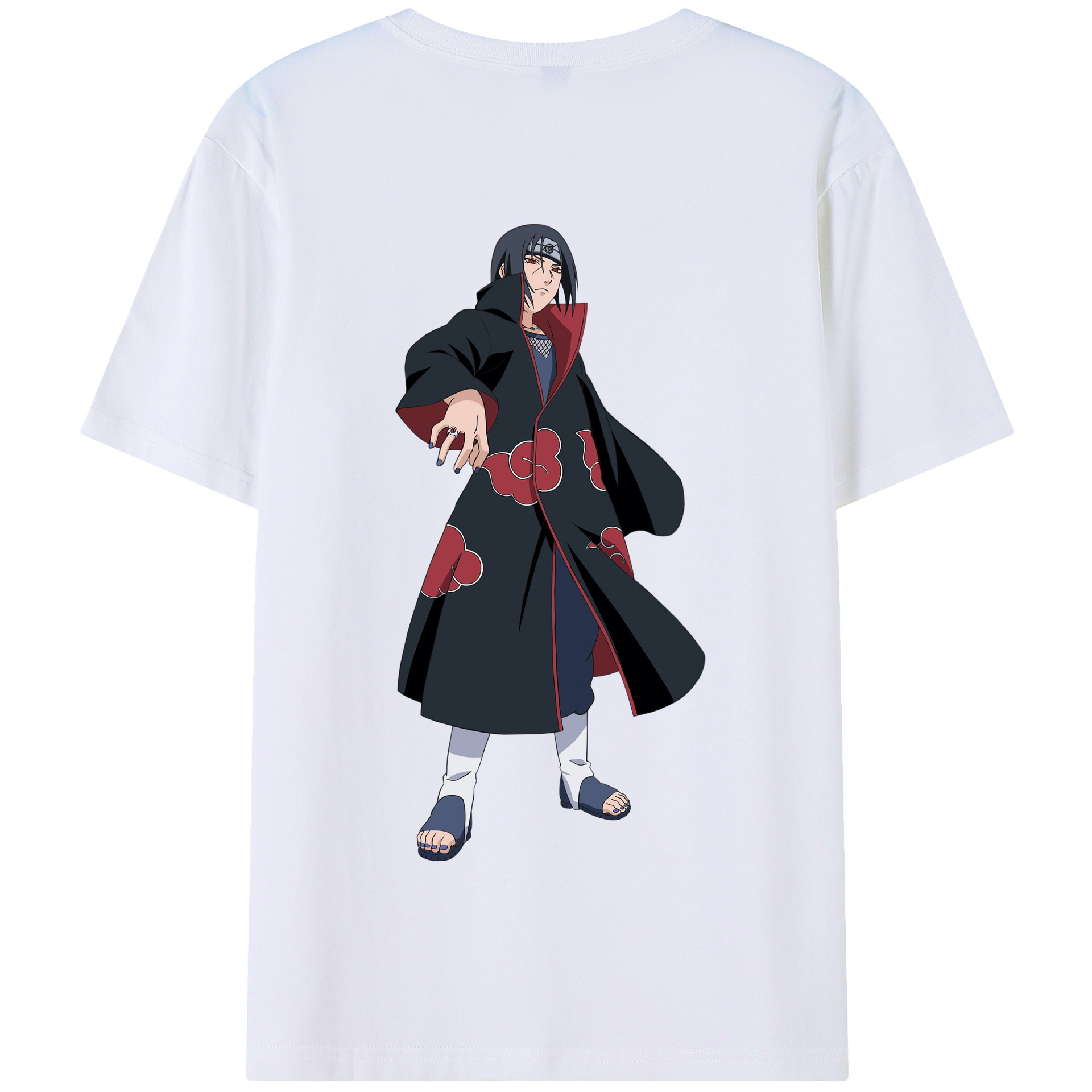 （画像用） NARUTO -ナルト- うちは イタチ Uchiha Itachi 綿100％半袖Tシャツ（背面プリント）