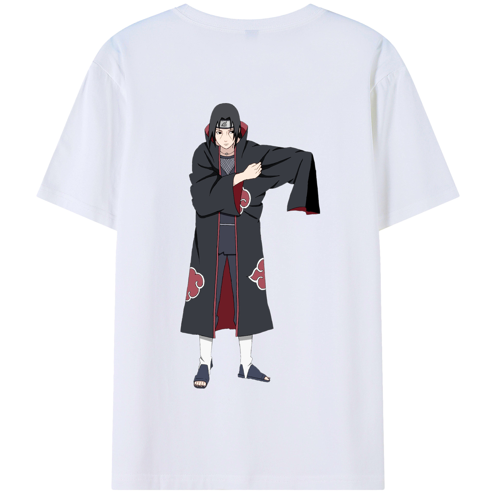 （画像用） NARUTO -ナルト- うちは イタチ Uchiha Itachi 綿100％半袖Tシャツ（背面プリント）