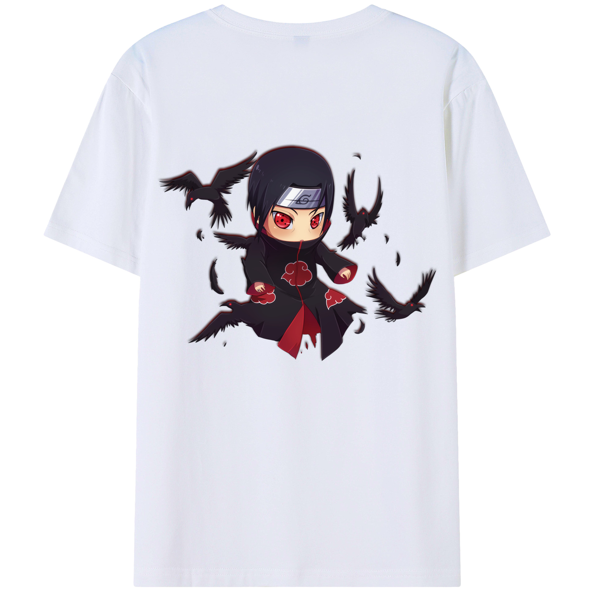 （画像用） NARUTO -ナルト- うちは イタチ Uchiha Itachi 綿100％半袖Tシャツ（背面プリント）
