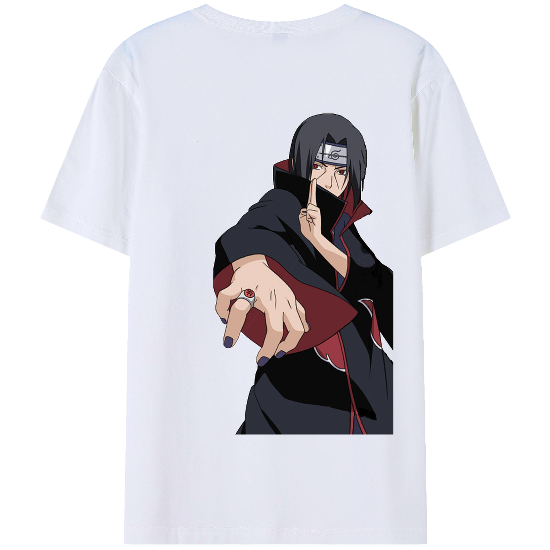 （画像用） NARUTO -ナルト- うちは イタチ Uchiha Itachi 綿100％半袖Tシャツ（背面プリント）