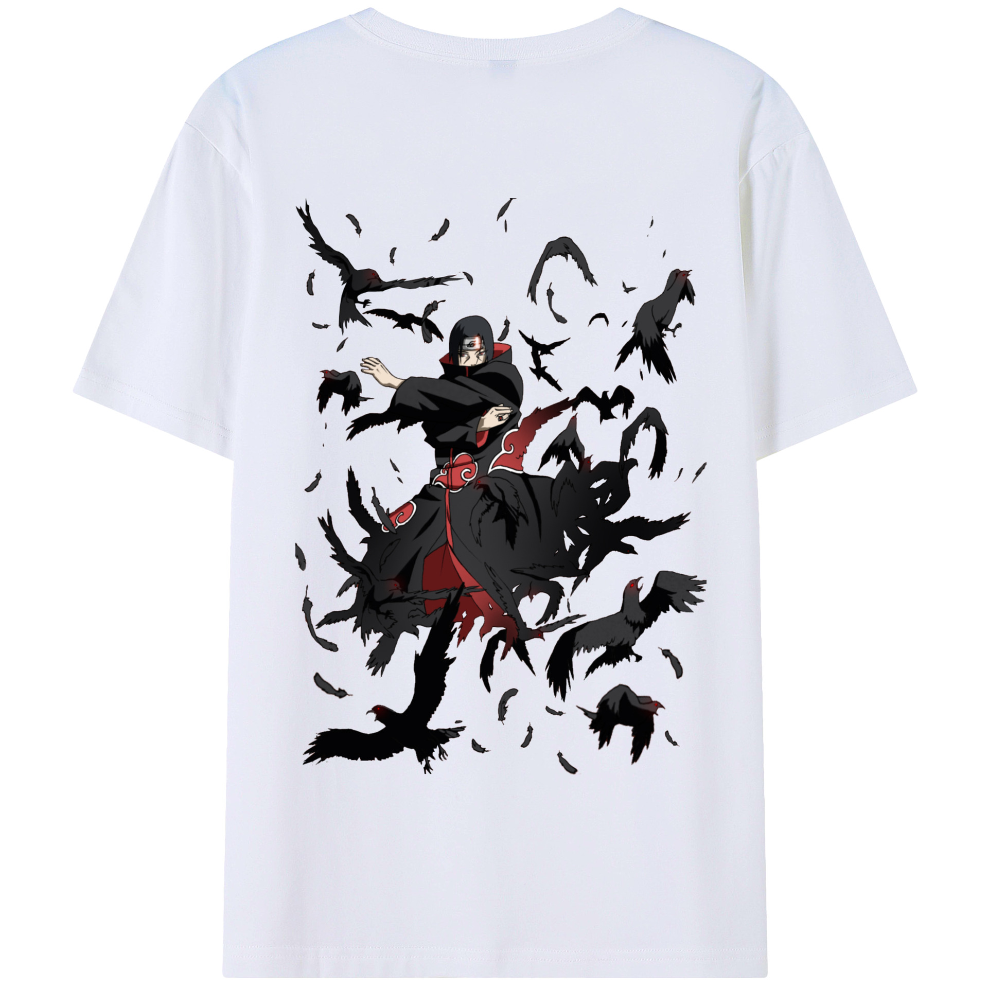 （画像用） NARUTO -ナルト- うちは イタチ Uchiha Itachi 綿100％半袖Tシャツ（背面プリント）
