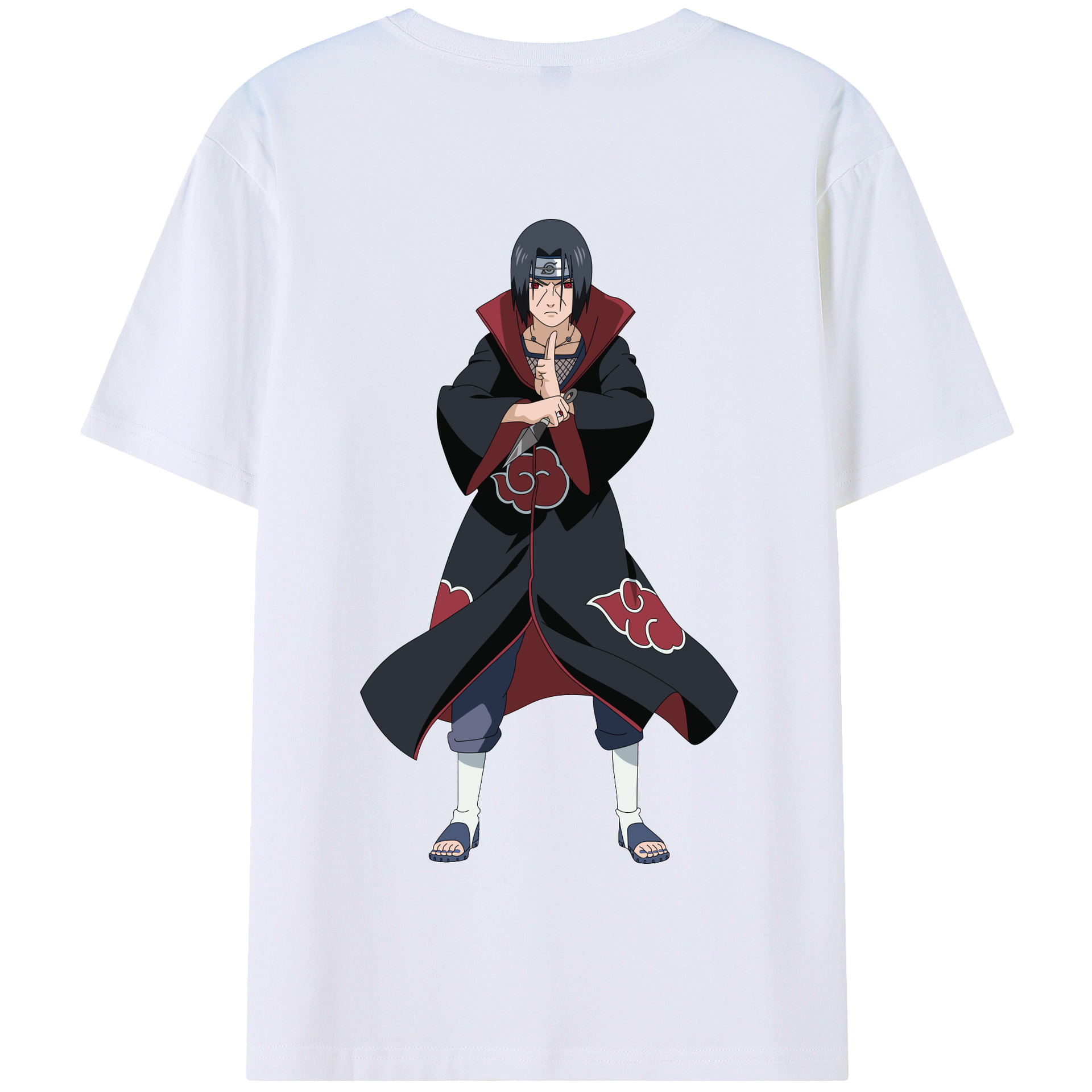 （画像用） NARUTO -ナルト- うちは イタチ Uchiha Itachi 綿100％半袖Tシャツ（背面プリント）