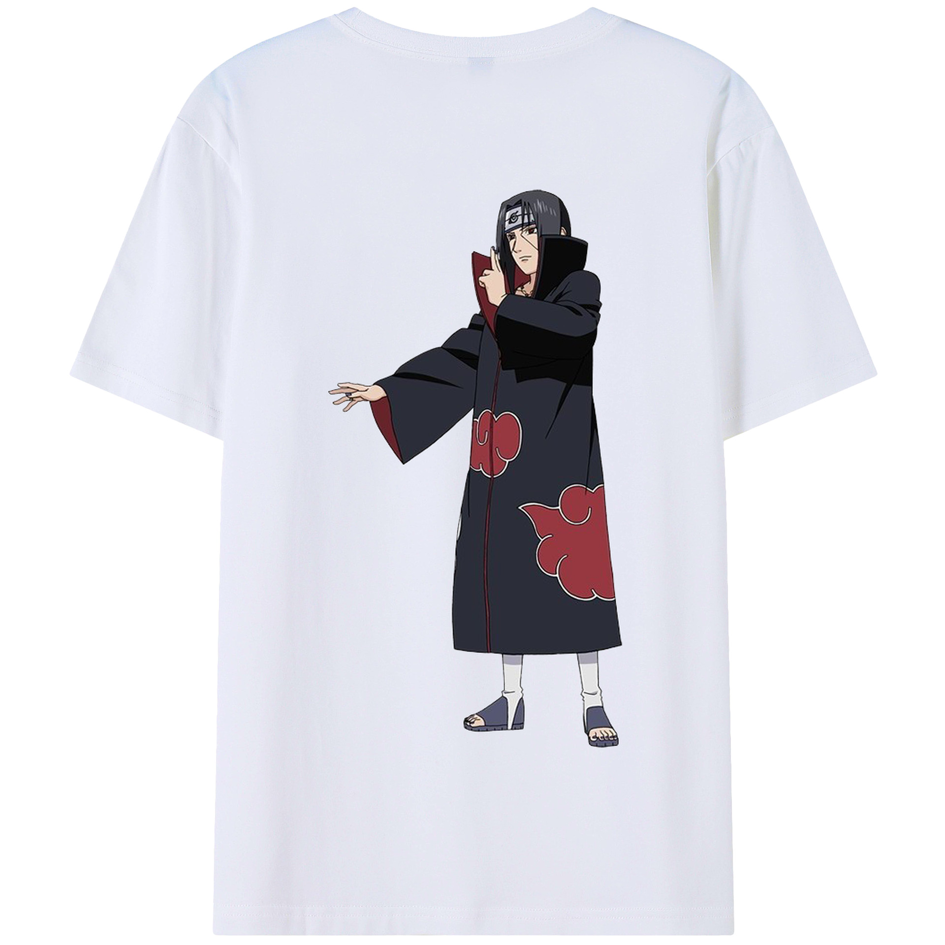 （画像用） NARUTO -ナルト- うちは イタチ Uchiha Itachi 綿100％半袖Tシャツ（背面プリント）